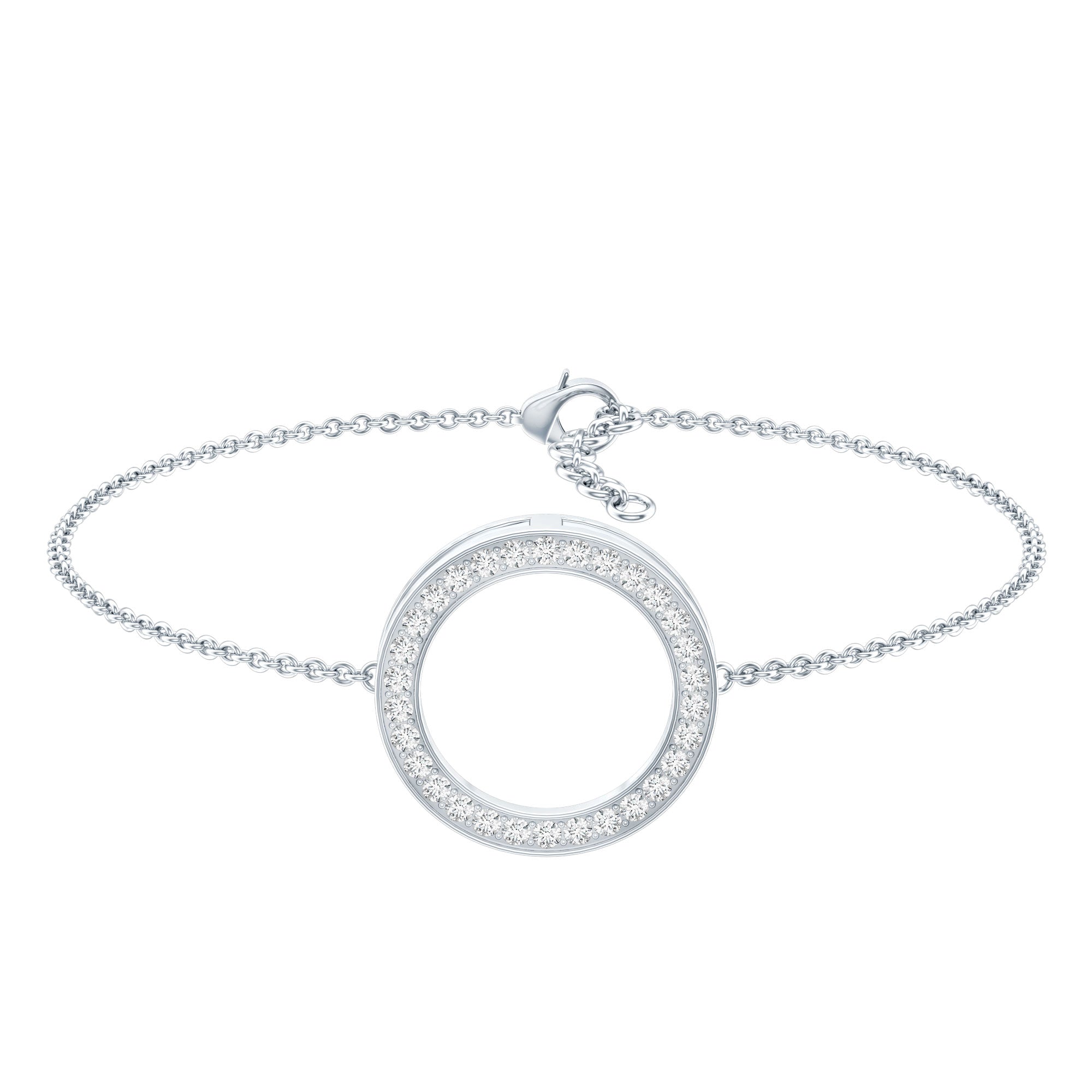 Certified Lab Grown Diamond Circle Bracelet for Women Lab - ( EF-VS ) - Rosec Jewels