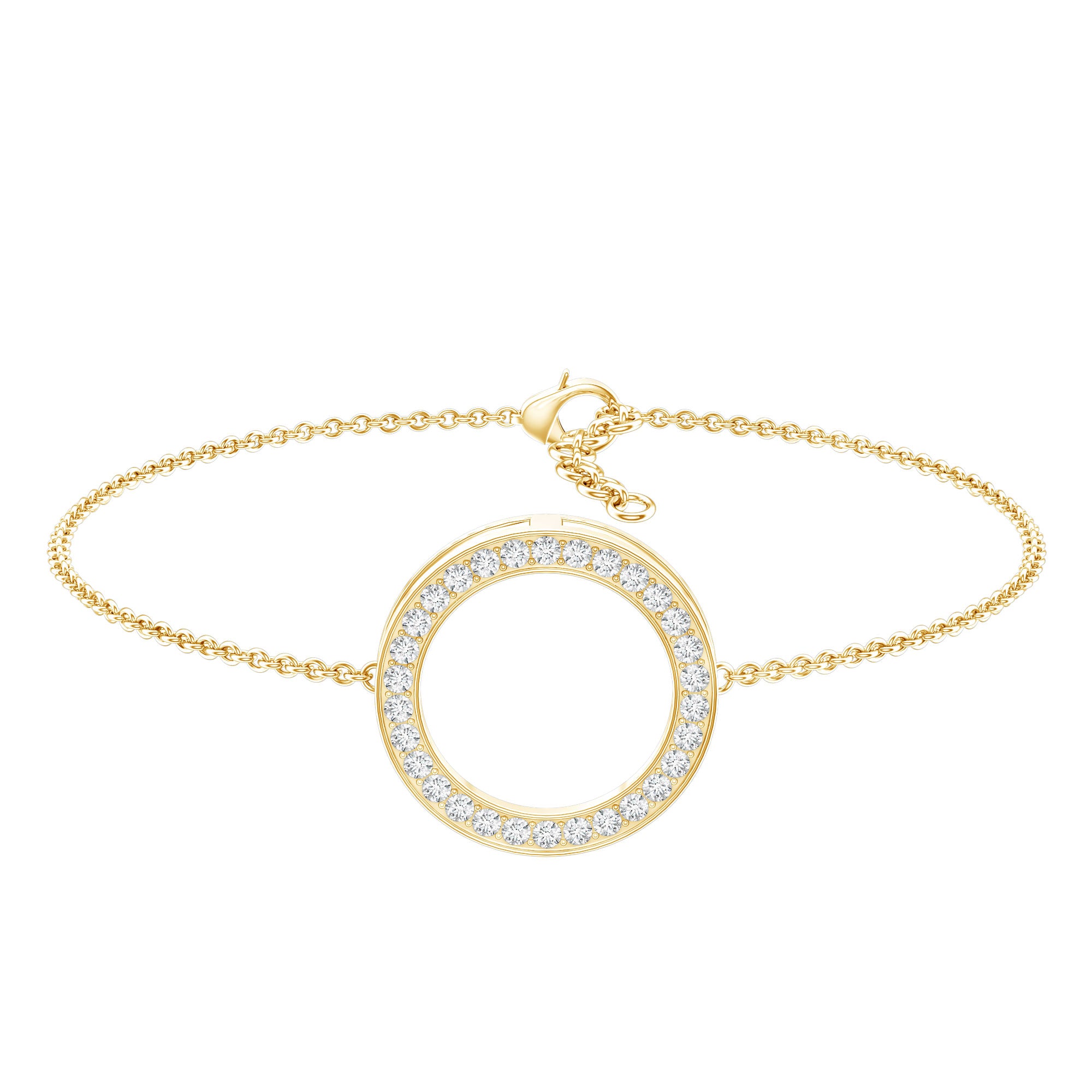 Certified Lab Grown Diamond Circle Bracelet for Women Lab - ( EF-VS ) - Rosec Jewels