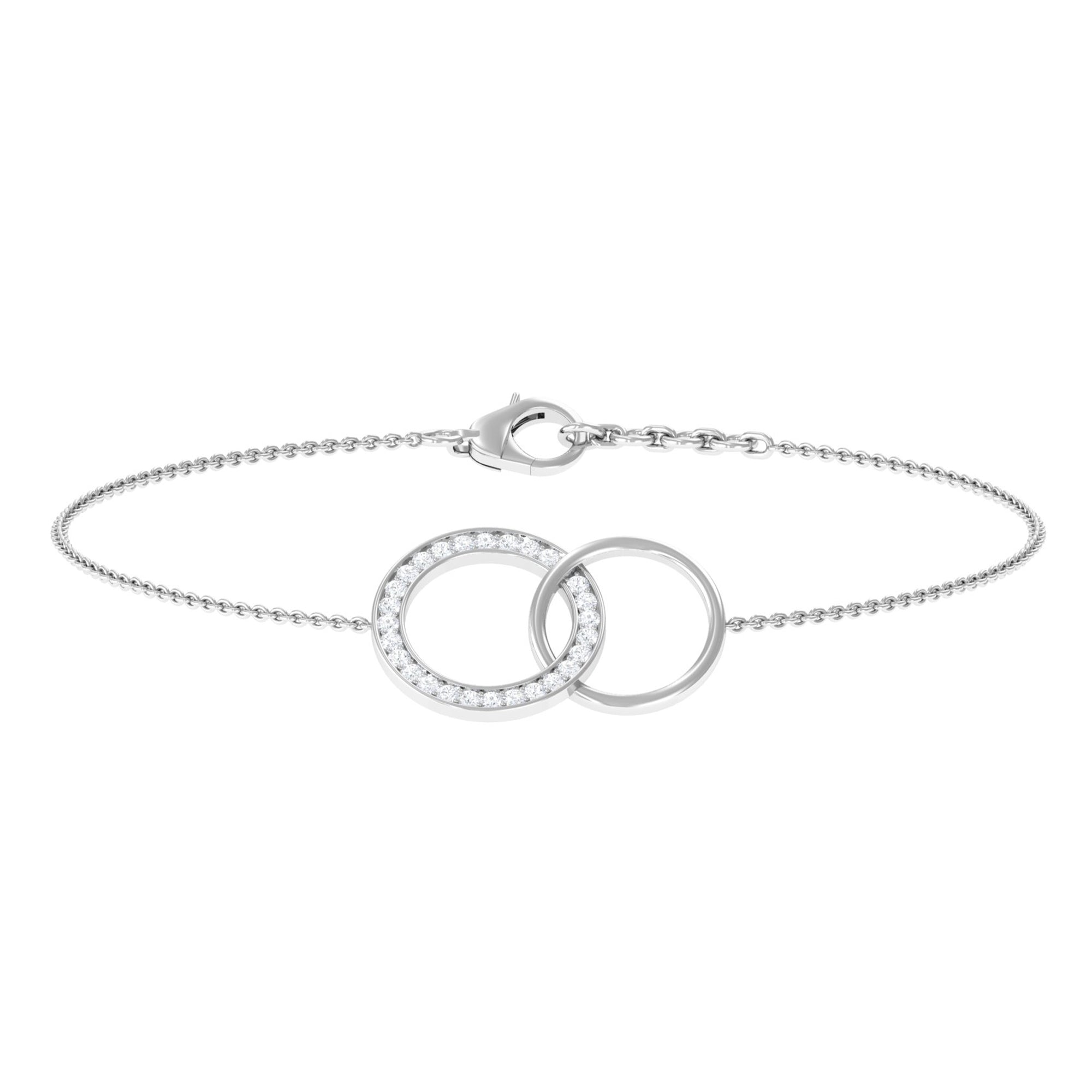 Diamond Eternity Chain Bracelet For Women Lab - ( EF-VS ) - Rosec Jewels