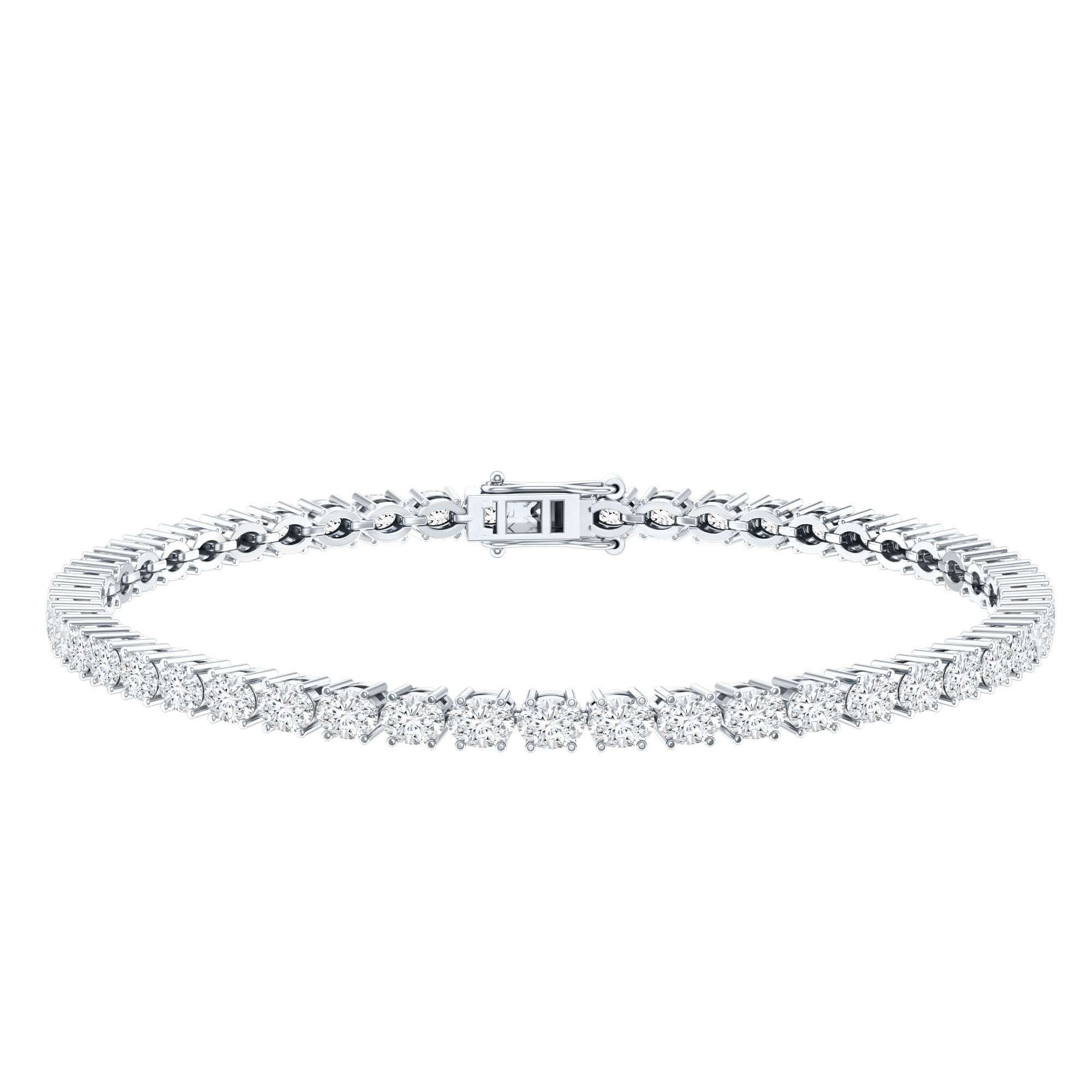 East West Oval Lab Grown Diamond Tennis Bracelet Lab - ( EF-VS ) - Rosec Jewels