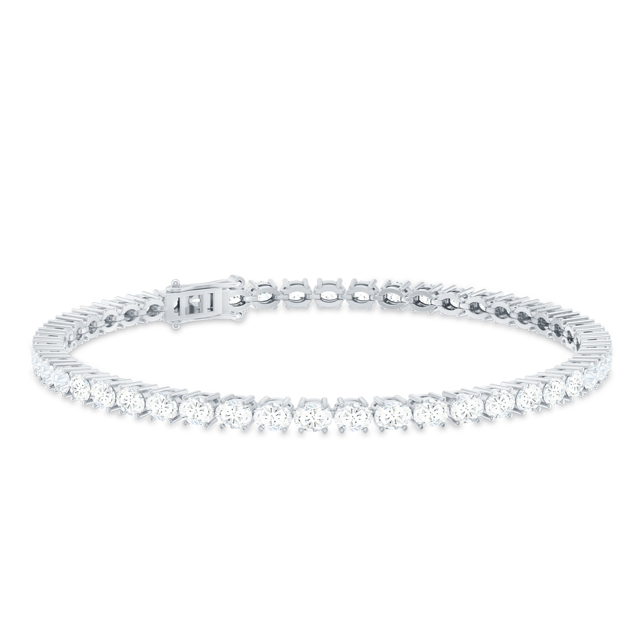 Rosec Jewels-East West Oval Lab Grown Diamond Tennis Bracelet