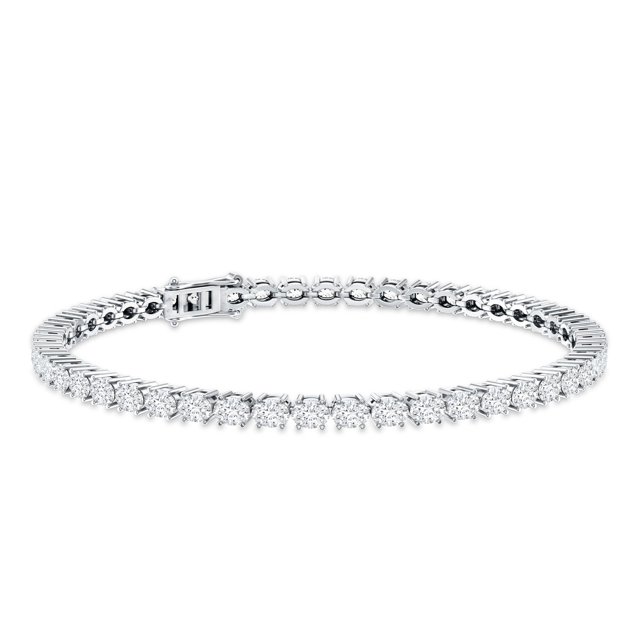 East West Oval Lab Grown Diamond Tennis Bracelet Lab - ( EF-VS ) - Rosec Jewels