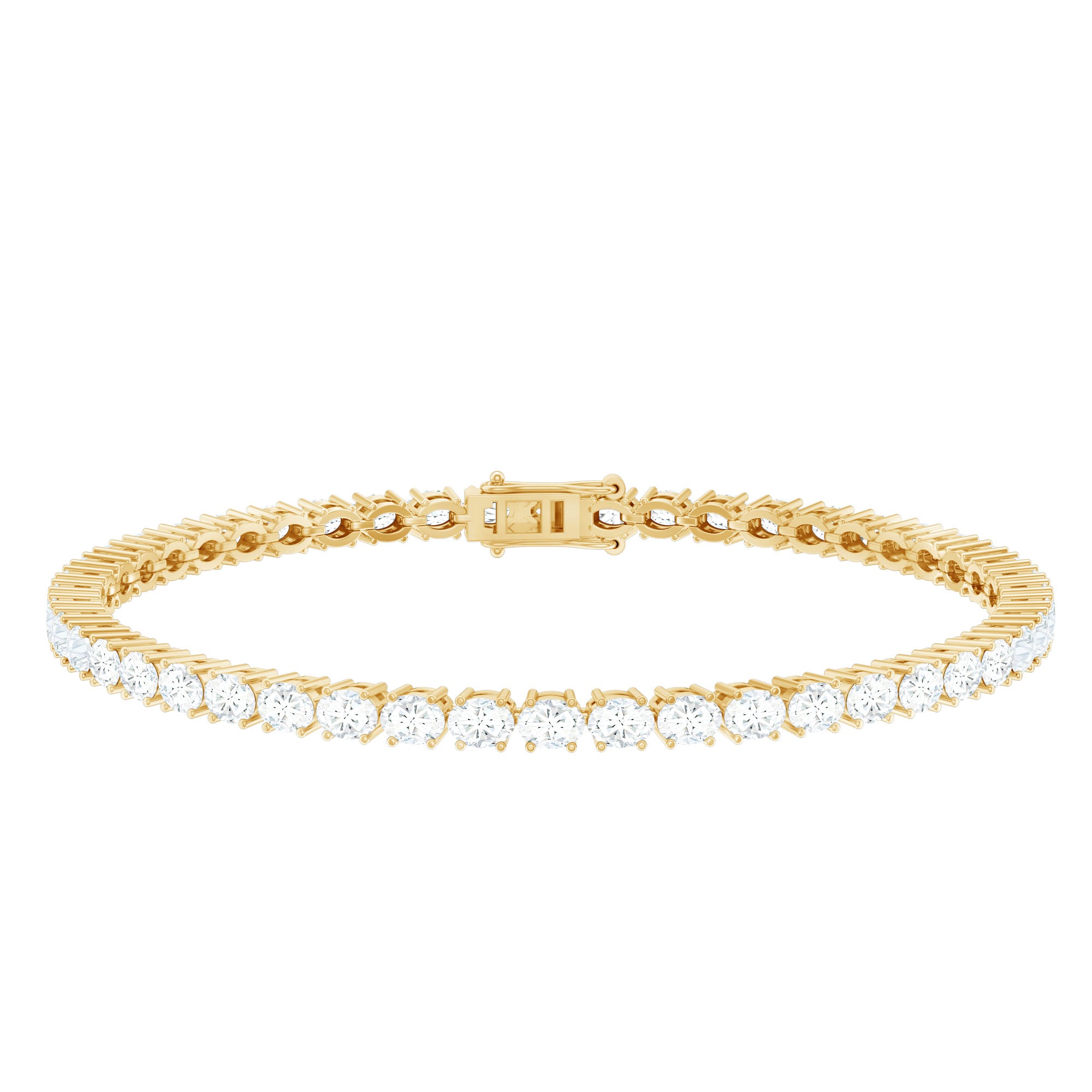Rosec Jewels-East West Oval Lab Grown Diamond Tennis Bracelet