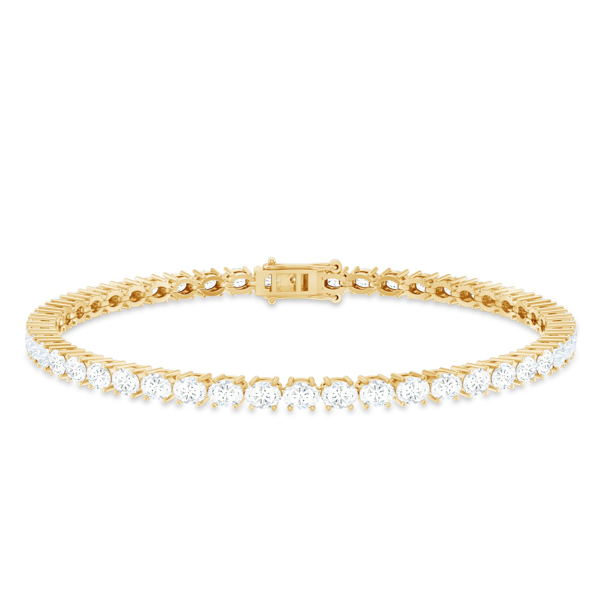 Rosec Jewels-East West Oval Lab Grown Diamond Tennis Bracelet