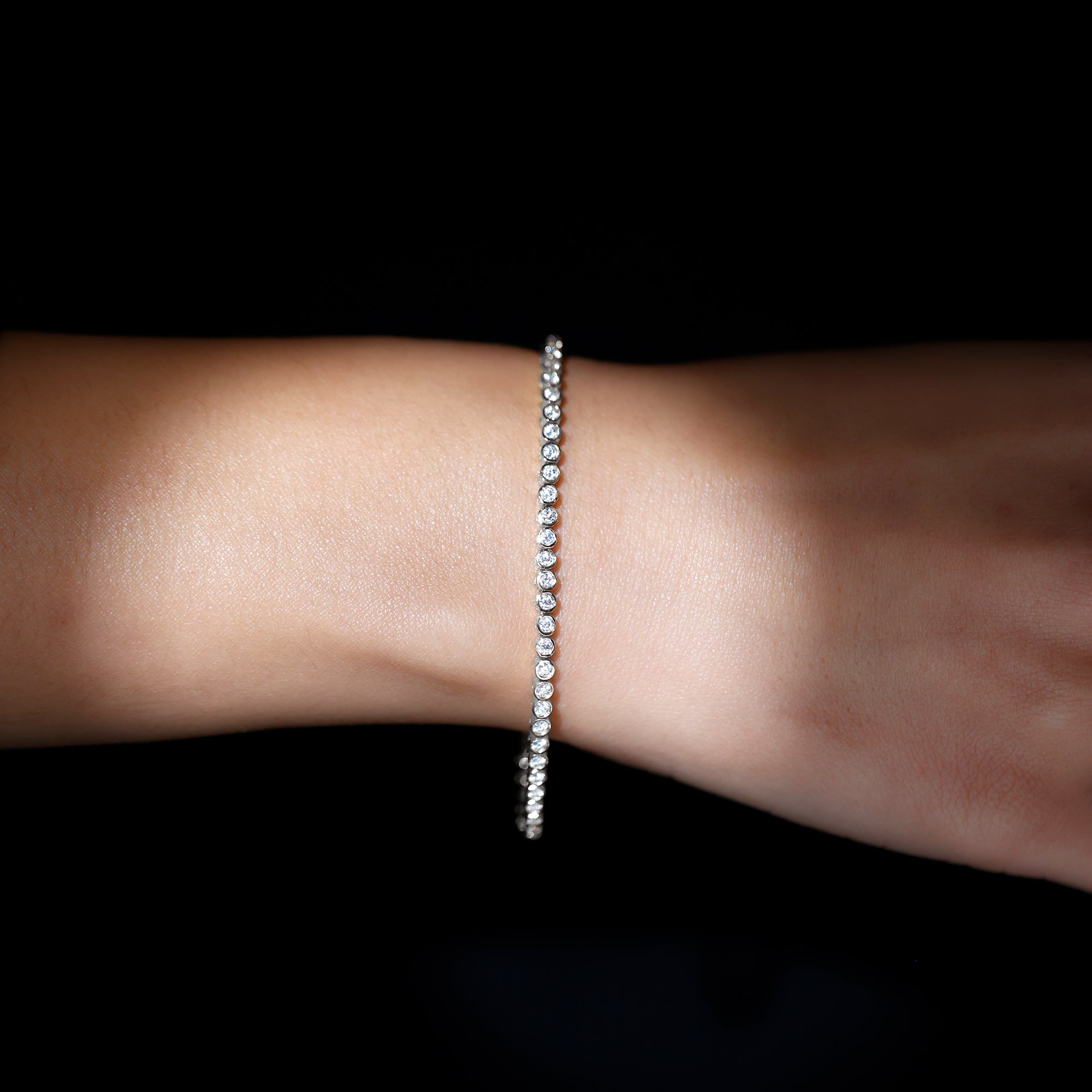 3.50 CT Moissanite Wedding Tennis Bracelet For Bride D-VS1 - Rosec Jewels