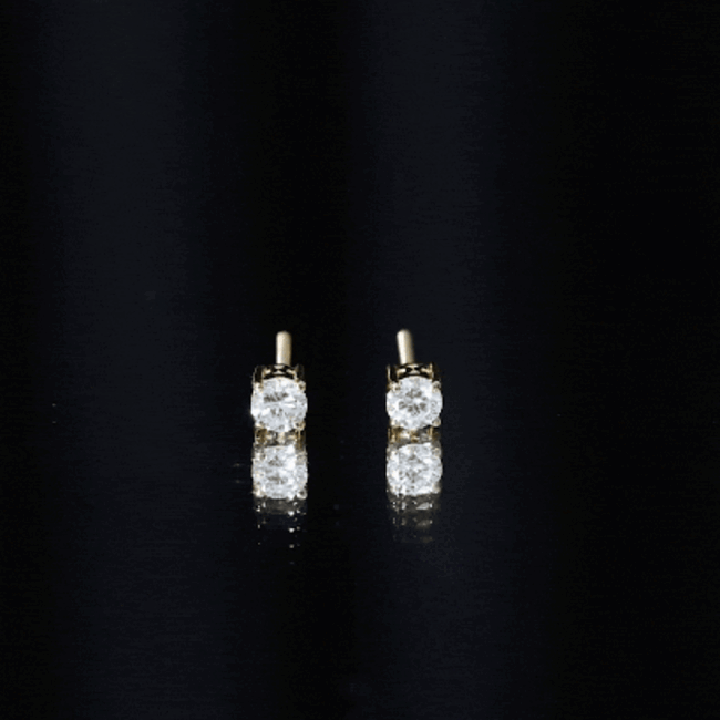 Brilliant Cut Diamond Solitaire Stud Earrings in Prong Setting Natural - ( HI-SI ) - Rosec Jewels