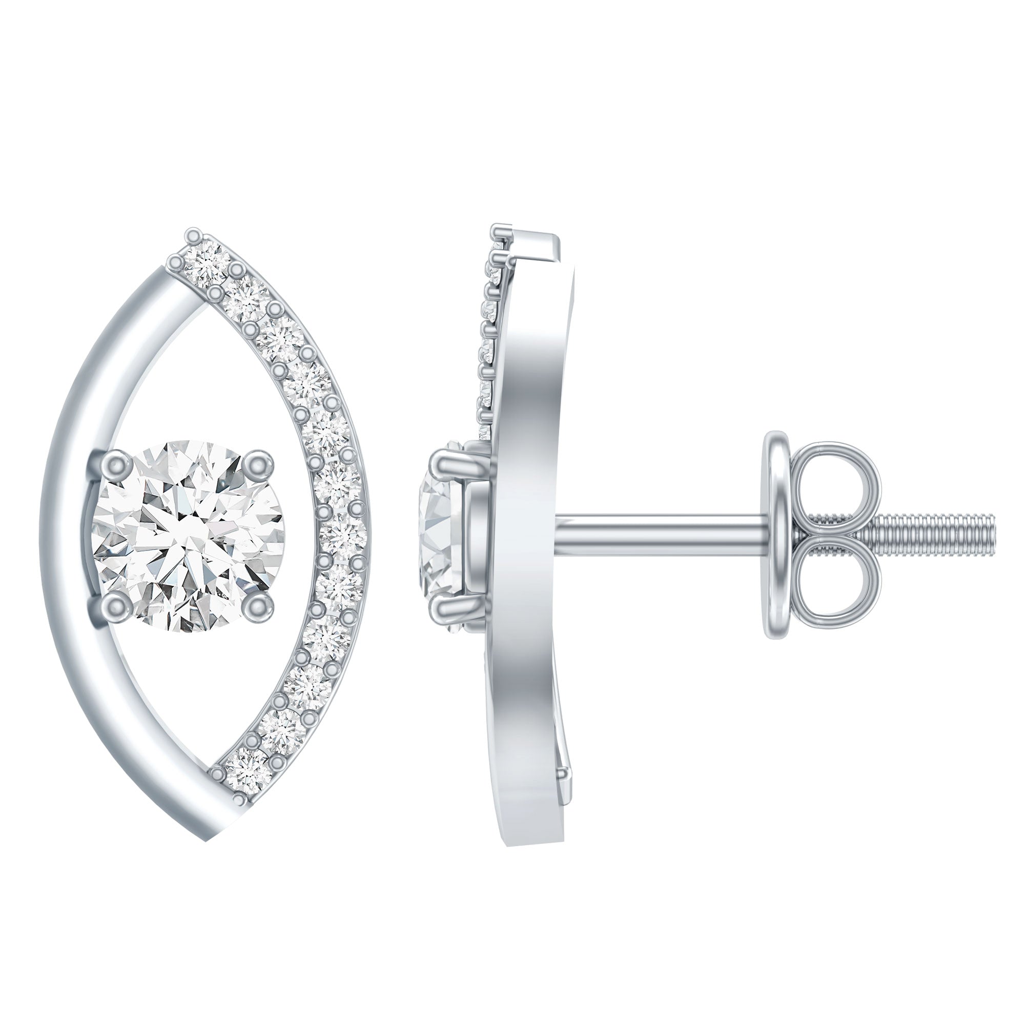 Certified Lab Grown Diamond Minimalist Stud Earrings