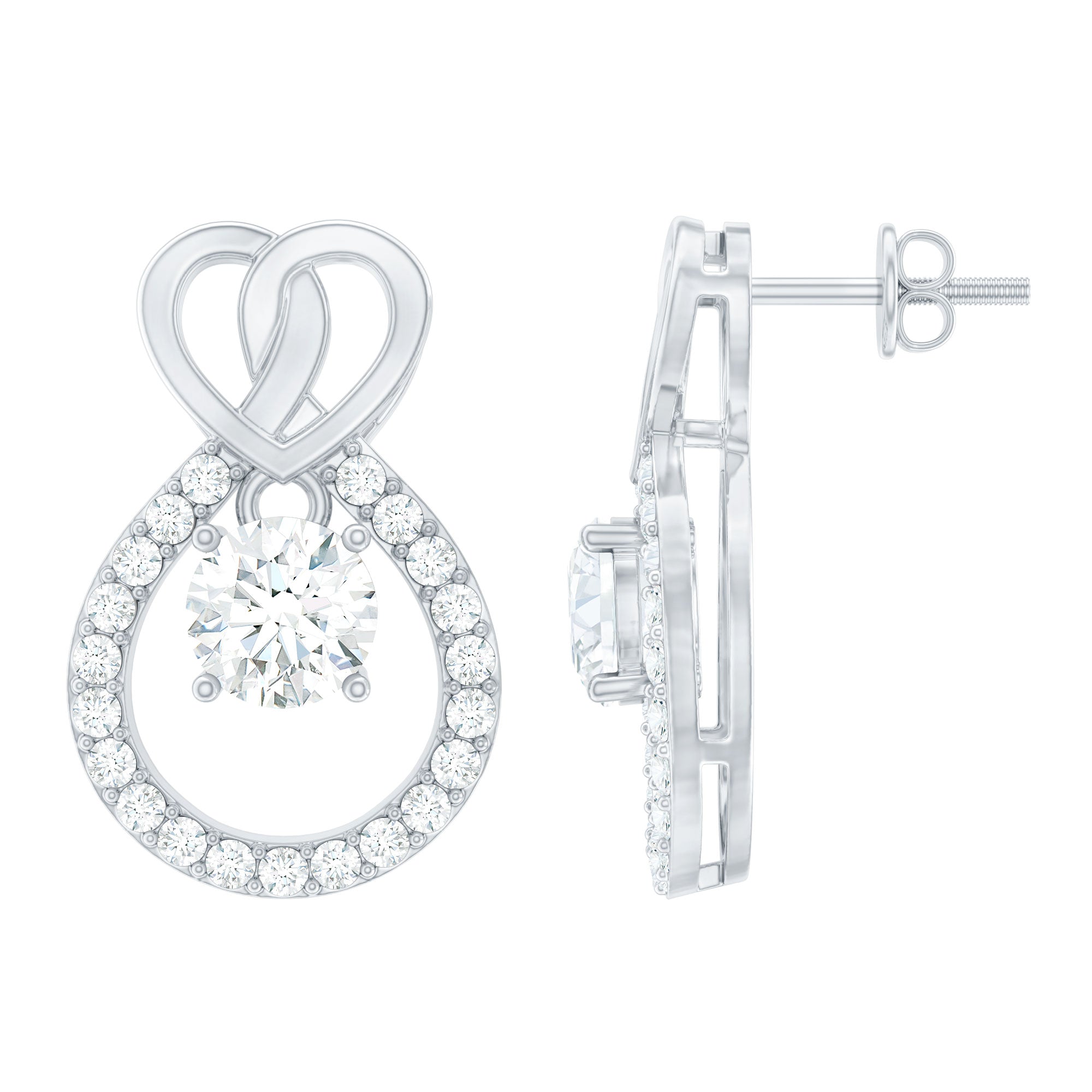 Certified Lab Grown Diamond Infinity Stud Earrings