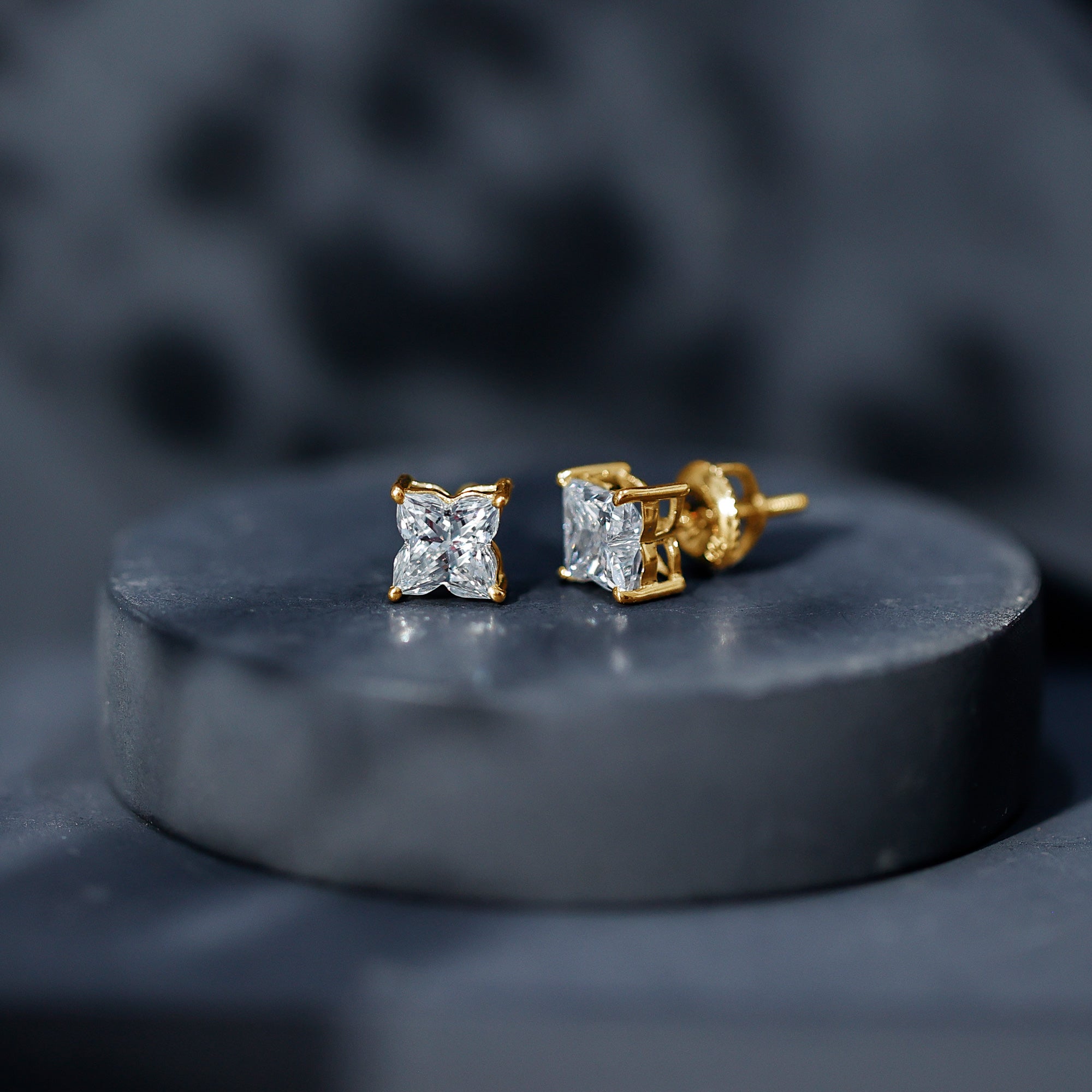 Rosec Jewels-1.7 Carat Lily Cut Certified Lab Grown Diamond Solitaire Stud Earrings