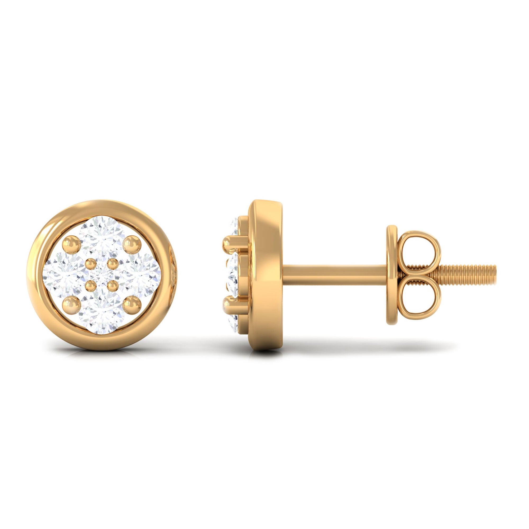 Rosec Jewels-1/2 CT Minimal Diamond Stud Earrings in Prong Setting