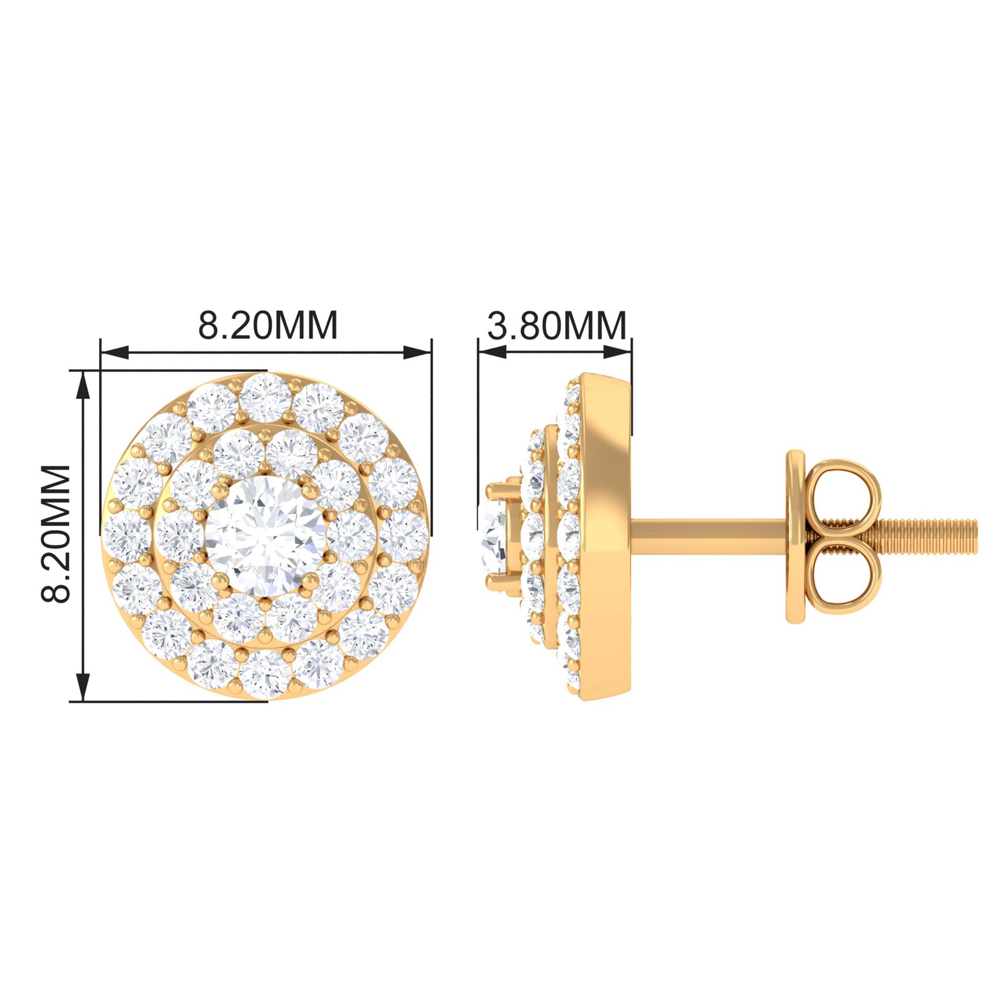 Rosec Jewels-Classic Round Diamond Stud Earrings