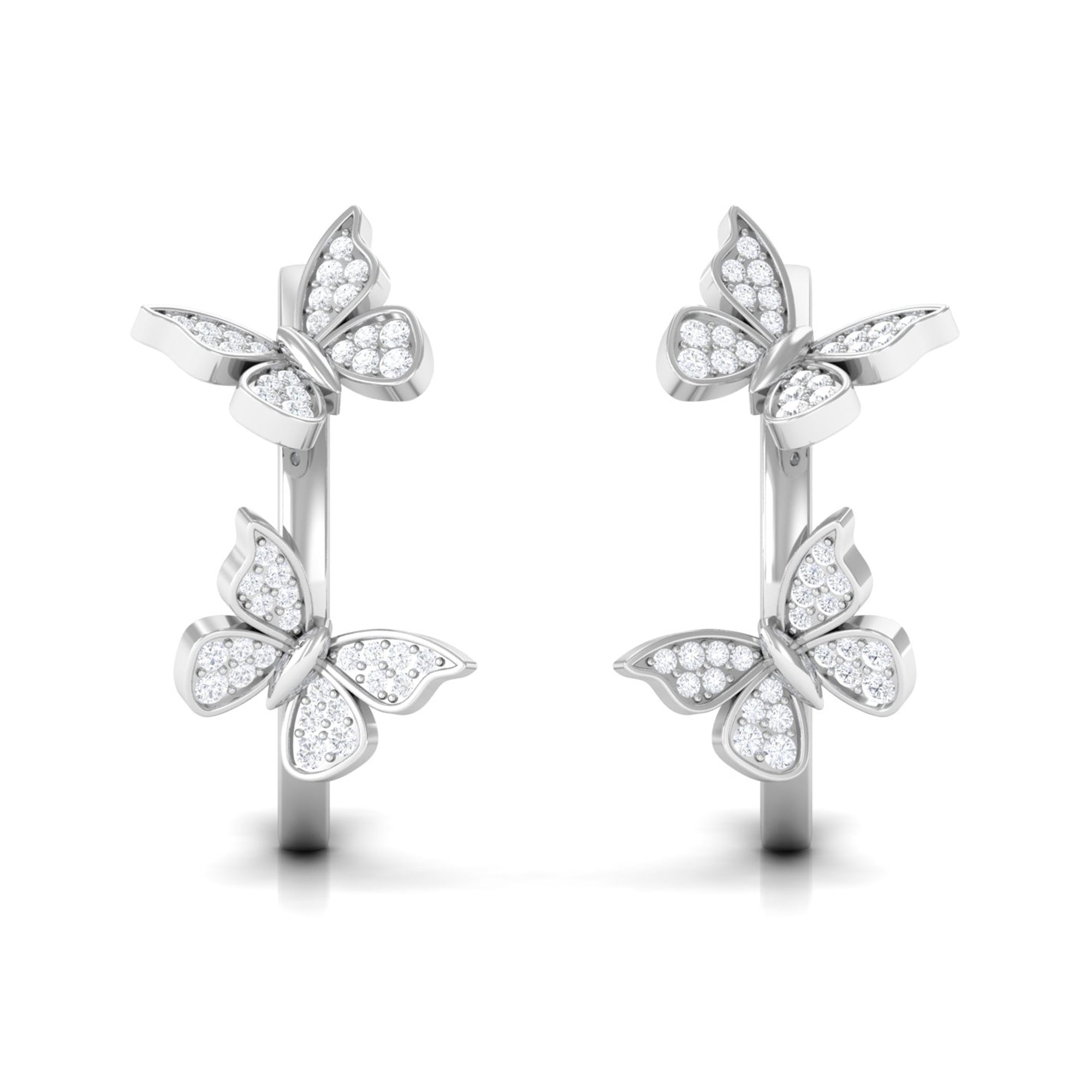Rosec Jewels-Butterfly Inspired Diamond Half Hoop Earrings