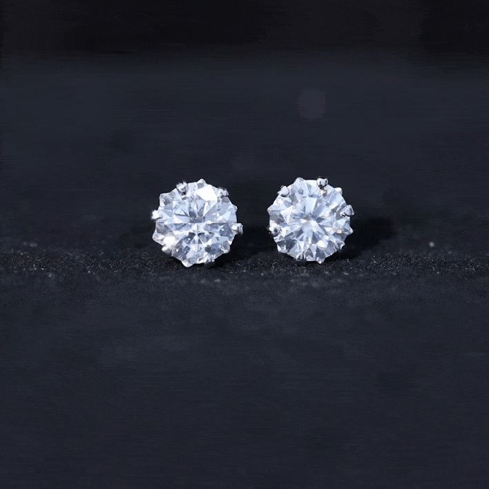 Certified 7 mm Lab Created Diamond 2 Carat Earrings Lab - ( EF-VS ) - Rosec Jewels