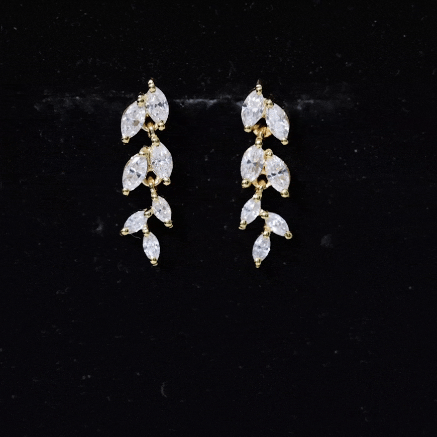 Certified Lab Grown Diamond Dangling Earrings for Women Lab - ( EF-VS ) - Rosec Jewels