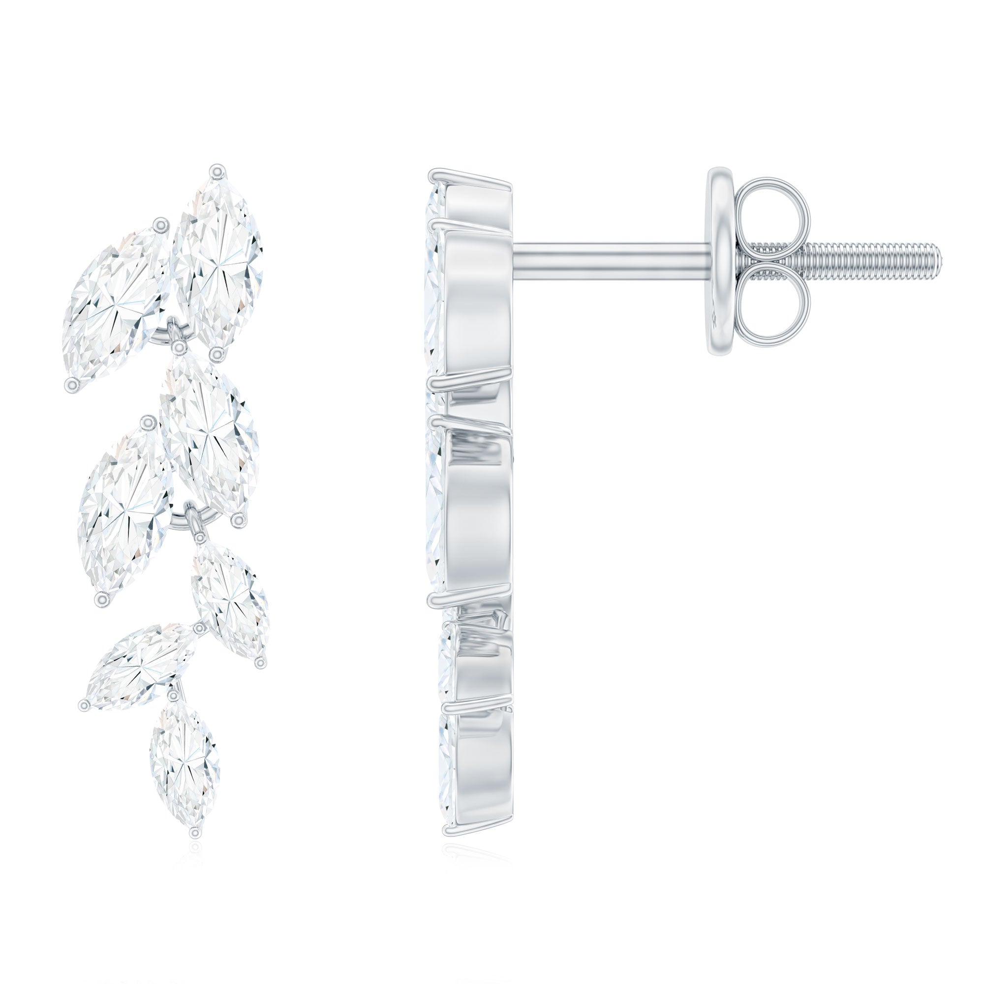 Rosec Jewels-Certified Lab Grown Diamond Dangling Earrings for Women