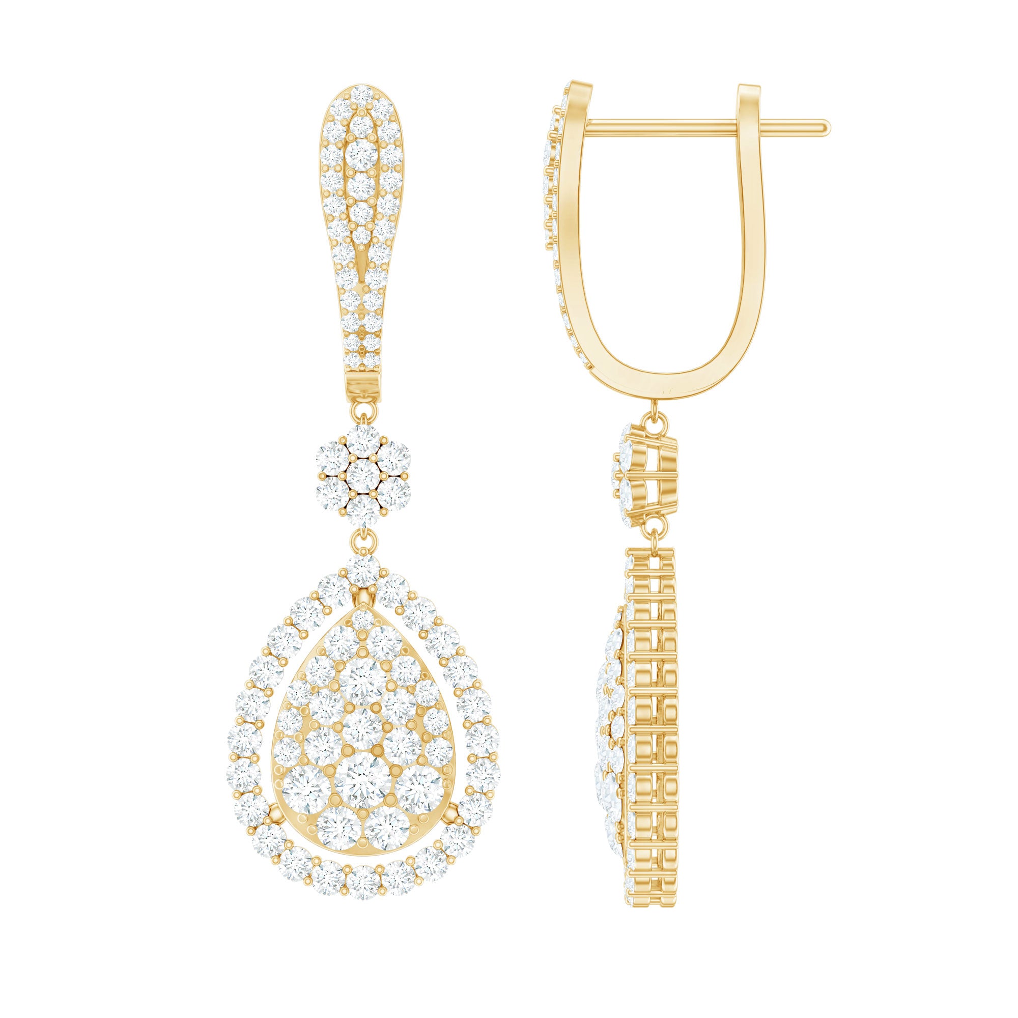 Lab Grown Diamond Bridal Drop Earrings
