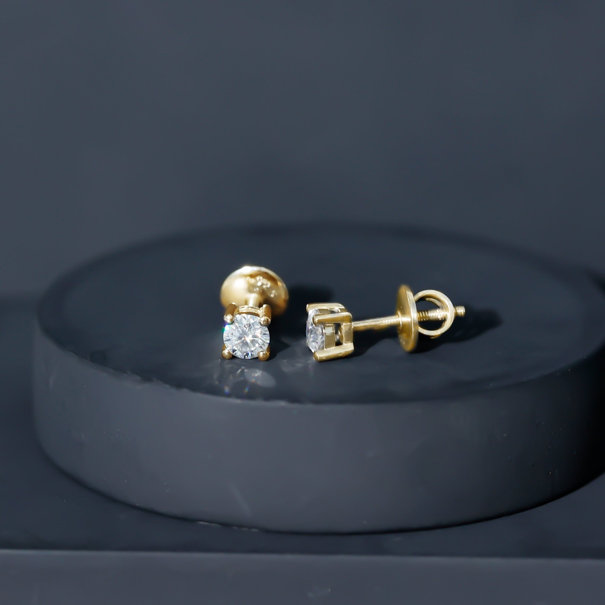 Brilliant Cut Diamond Stud Earrings in Prong Setting Lab - ( EF-VS ) - Rosec Jewels