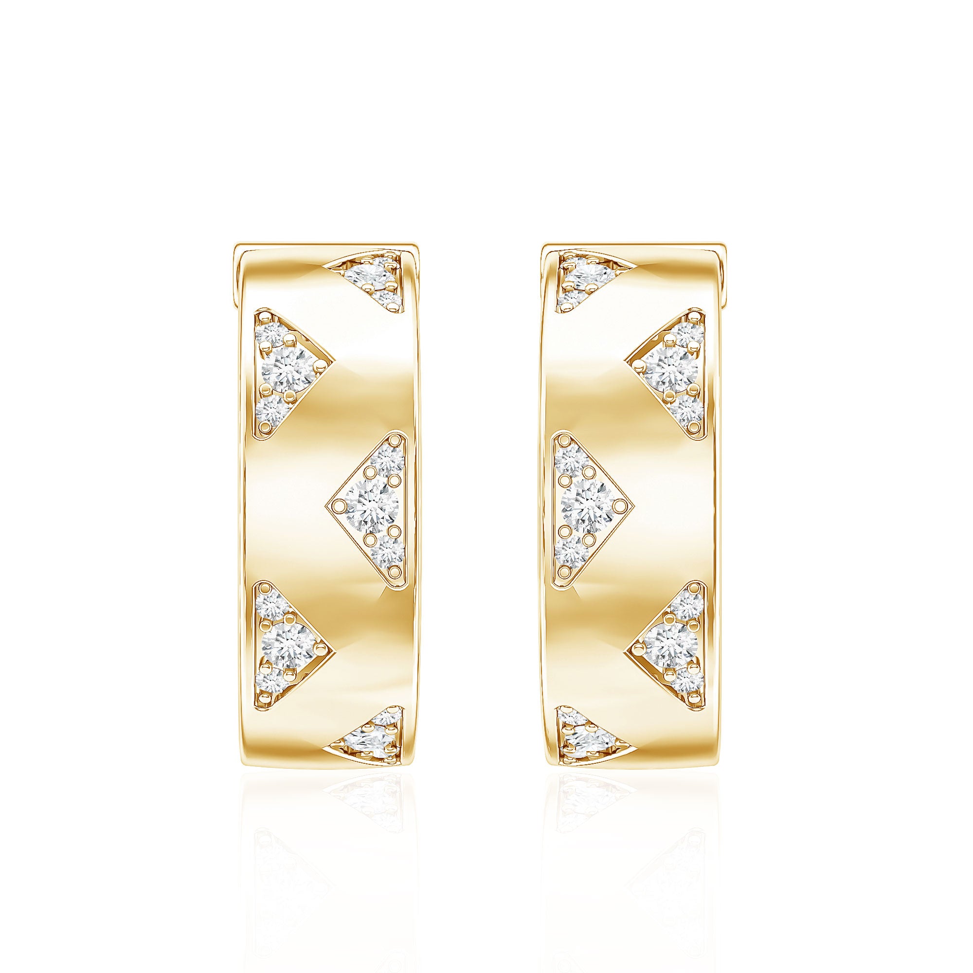 Certified Diamond Hoops For Women Lab - ( EF-VS ) - Rosec Jewels