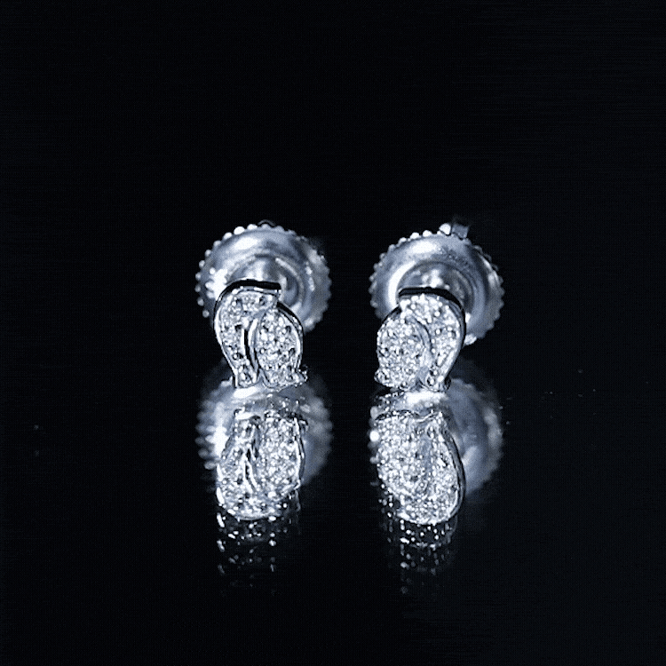Natural Diamond Christmas Penguin Earrings With Certificate Natural - ( HI-SI ) - Rosec Jewels