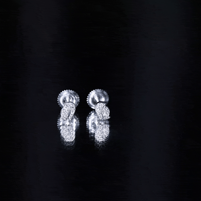 Natural Diamond Christmas Penguin Earrings With Certificate Natural - ( HI-SI ) - Rosec Jewels