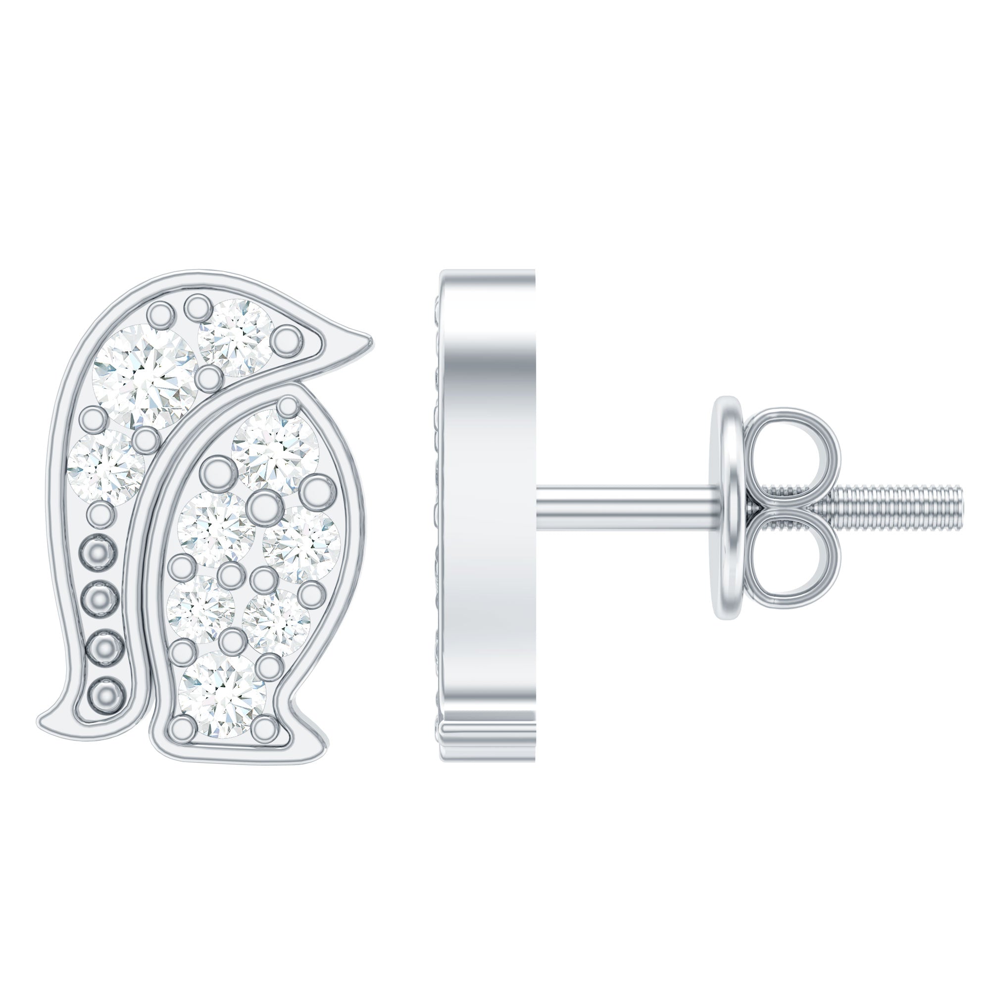 Natural Diamond Christmas Penguin Earrings With Certificate