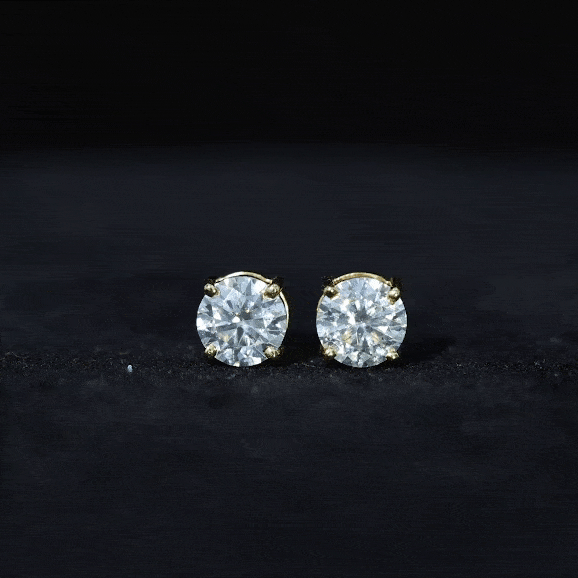 1.50 CT Moissanite Solitaire Stud Earrings D-VS1 - Rosec Jewels