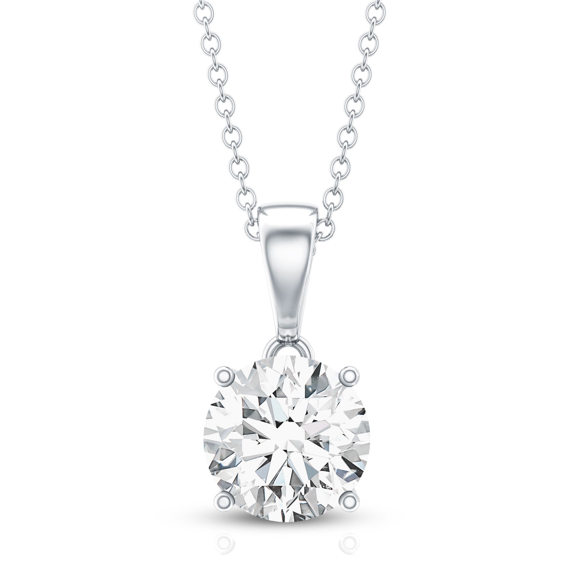 Rosec Jewels-2 Carat IGI Certified Lab Grown Diamond Pendant Necklace