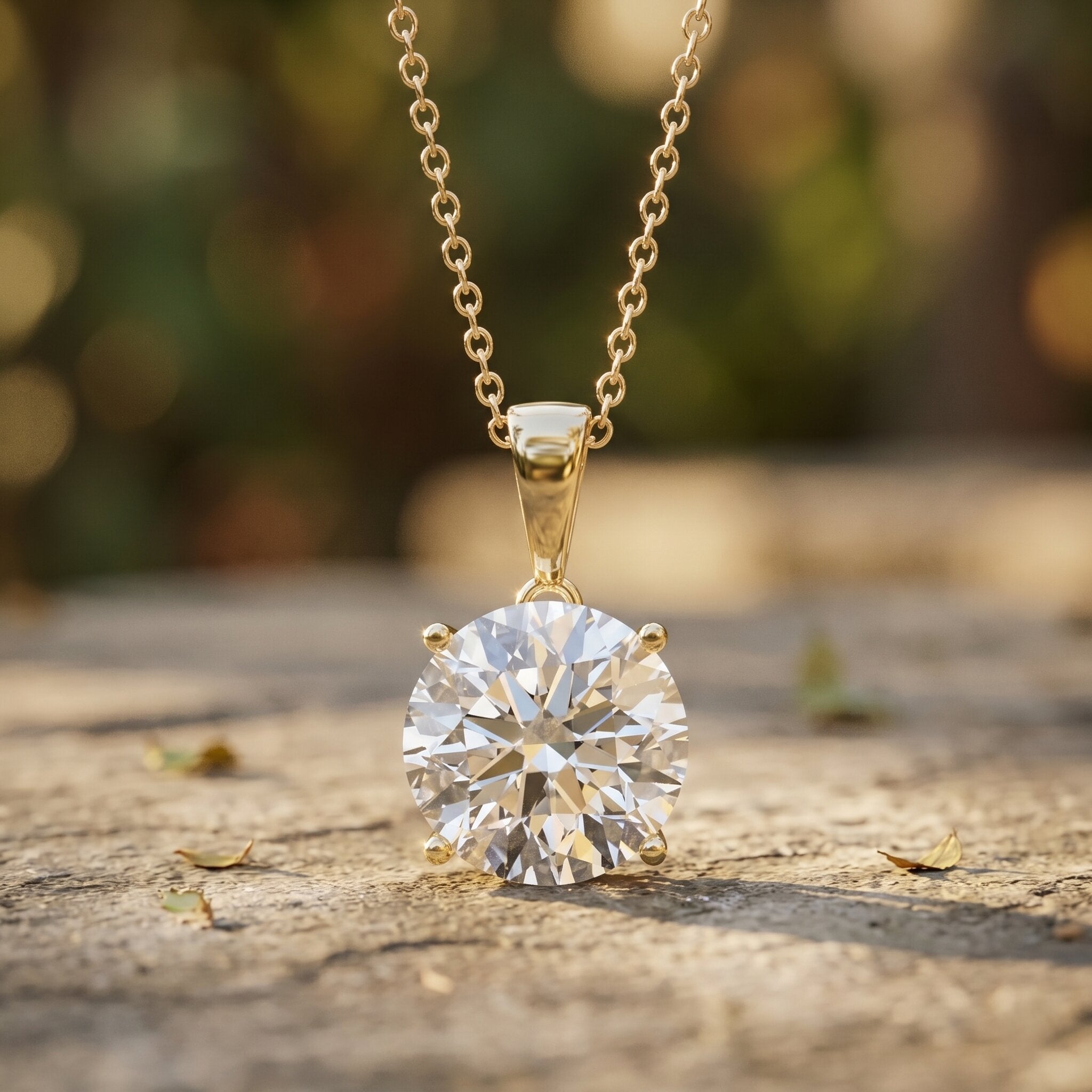 4 Carat IGI Certified Lab Grown Diamond Pendant Necklace Lab - ( E-VS1 ) - Rosec Jewels