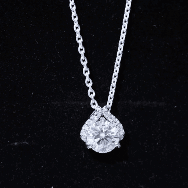 Certified 8 MM Round Lab Grown Diamond Bridal Necklace Lab - ( EF-VS ) - Rosec Jewels