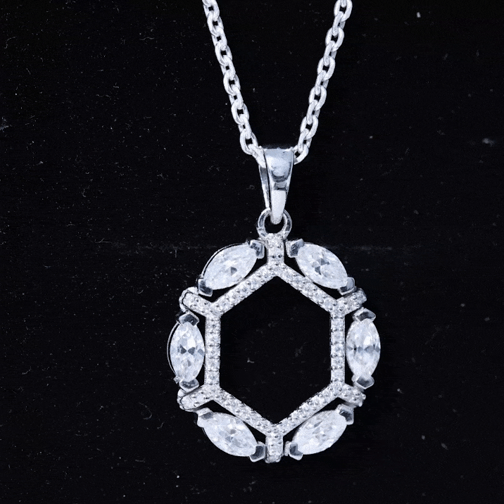 Vintage Style Lab Grown Diamond Wedding Designer Pendant Lab - ( EF-VS ) - Rosec Jewels