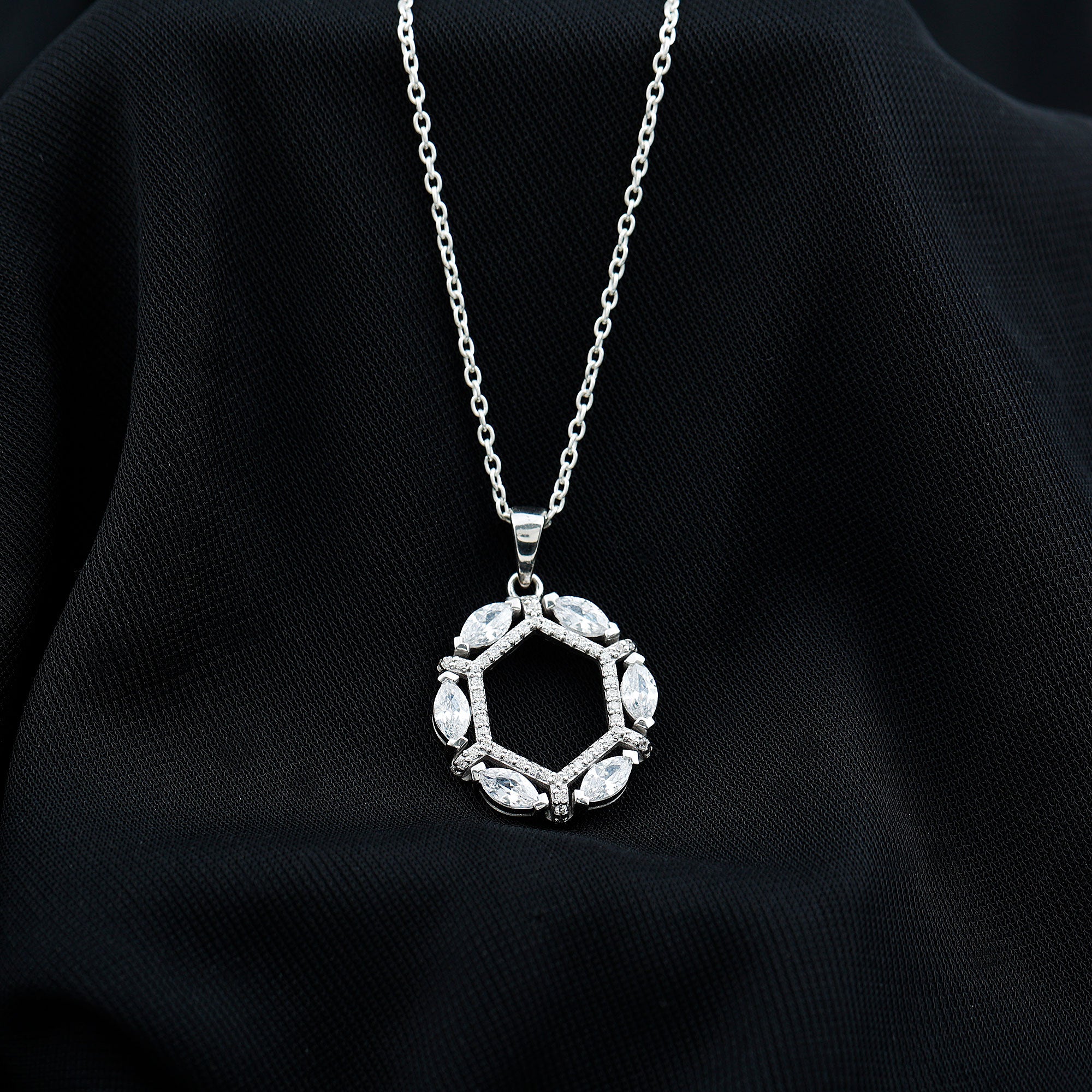 Vintage Style Lab Grown Diamond Wedding Designer Pendant Lab - ( EF-VS ) - Rosec Jewels
