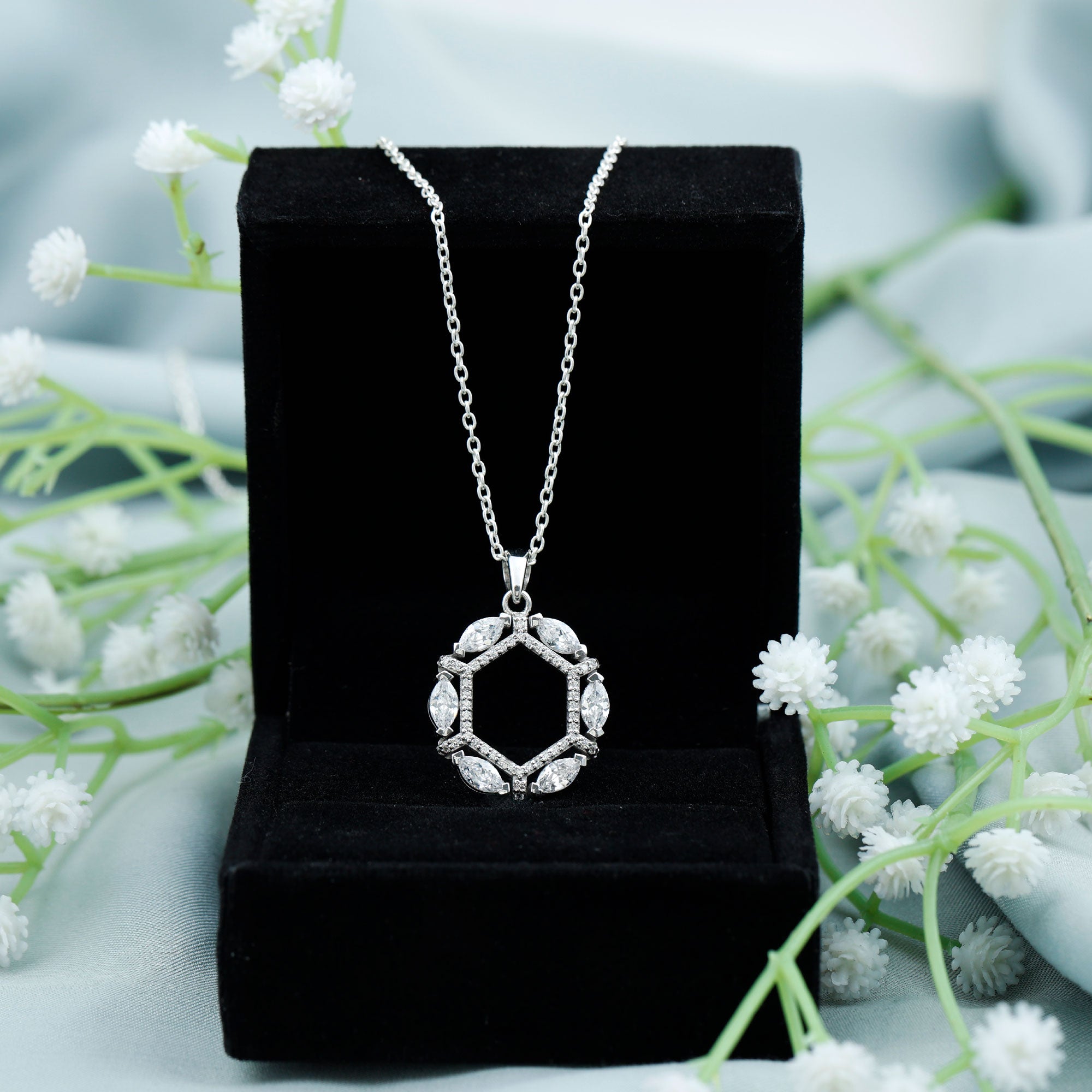 Vintage Style Lab Grown Diamond Wedding Designer Pendant Lab - ( EF-VS ) - Rosec Jewels