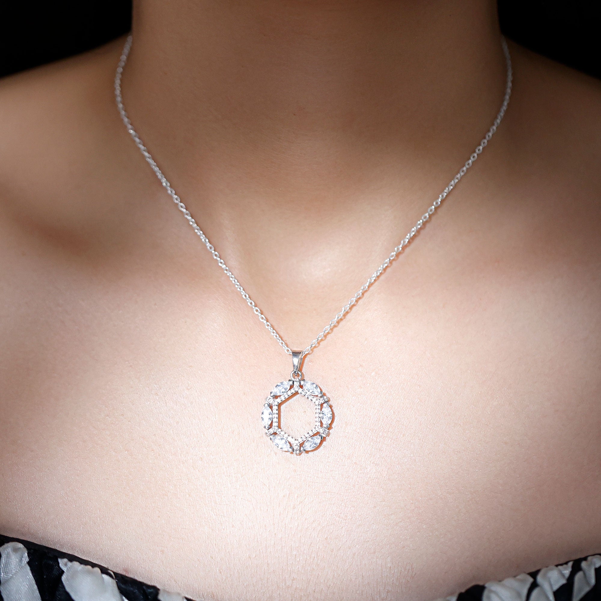 Vintage Style Lab Grown Diamond Wedding Designer Pendant Lab - ( EF-VS ) - Rosec Jewels
