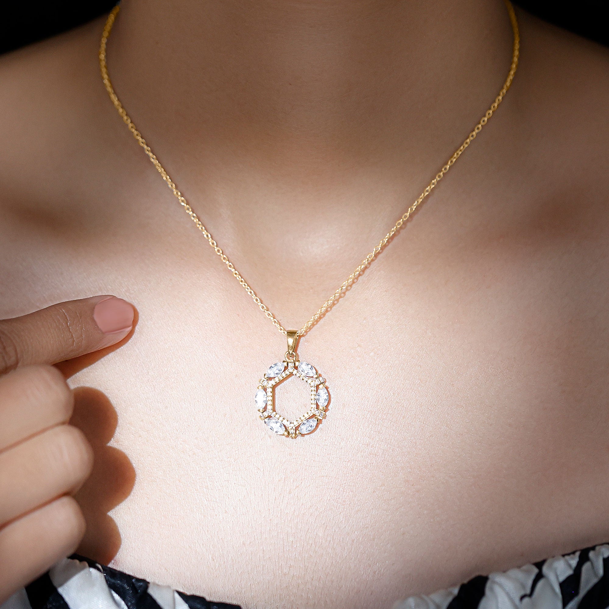 Vintage Style Lab Grown Diamond Wedding Designer Pendant Lab - ( EF-VS ) - Rosec Jewels