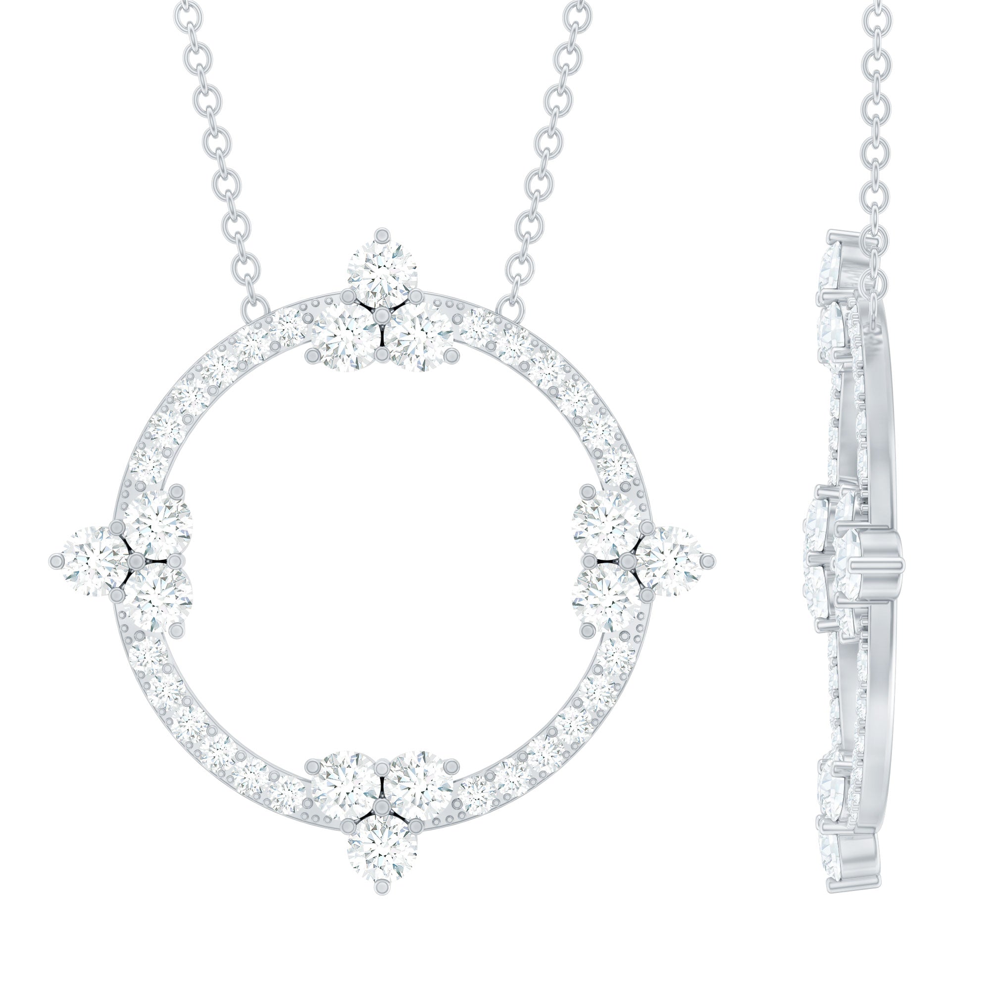 Certified Lab Grown Diamond Circle of Life Necklace