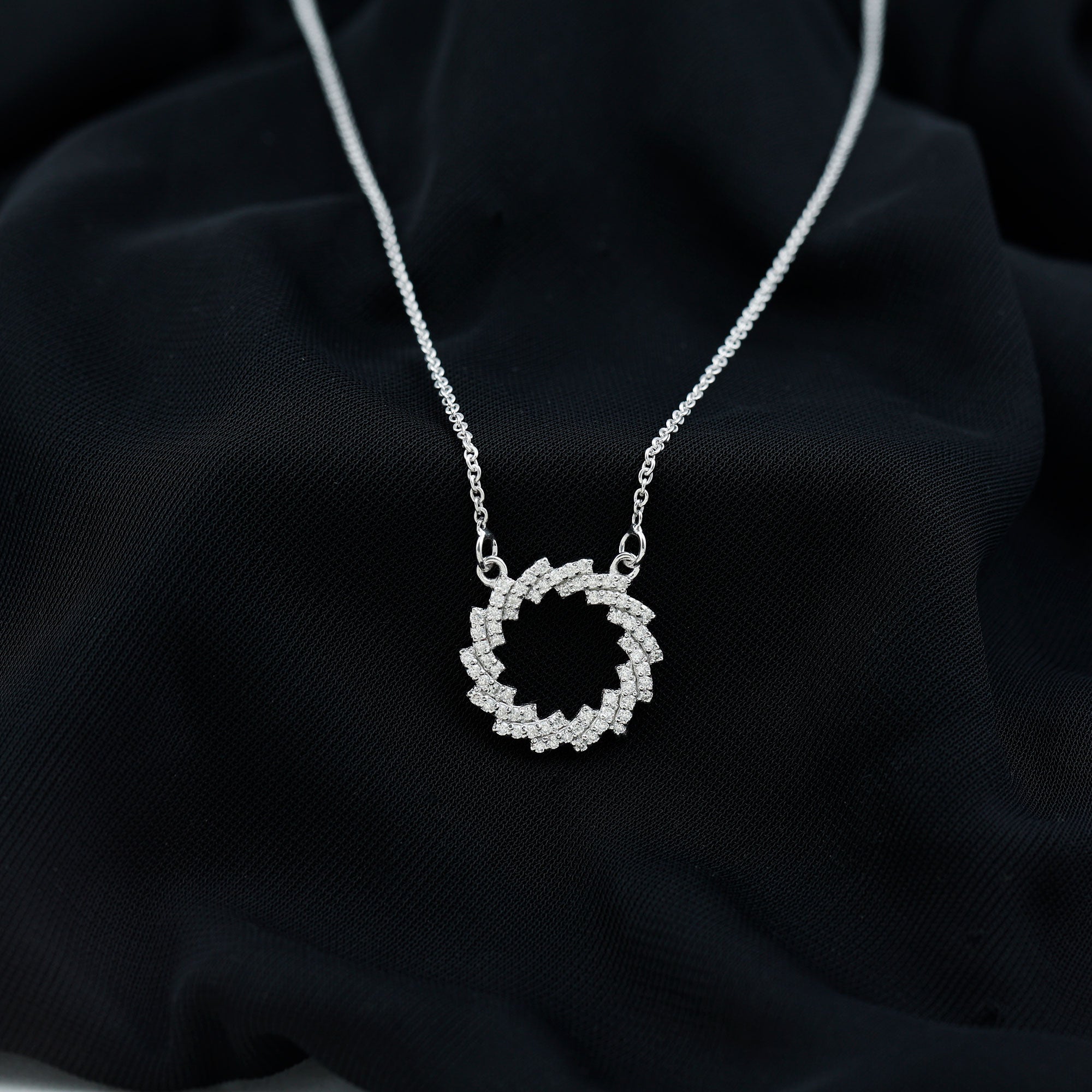 Lab Grown Diamond Designer Eternity Necklace Lab - ( EF-VS ) - Rosec Jewels