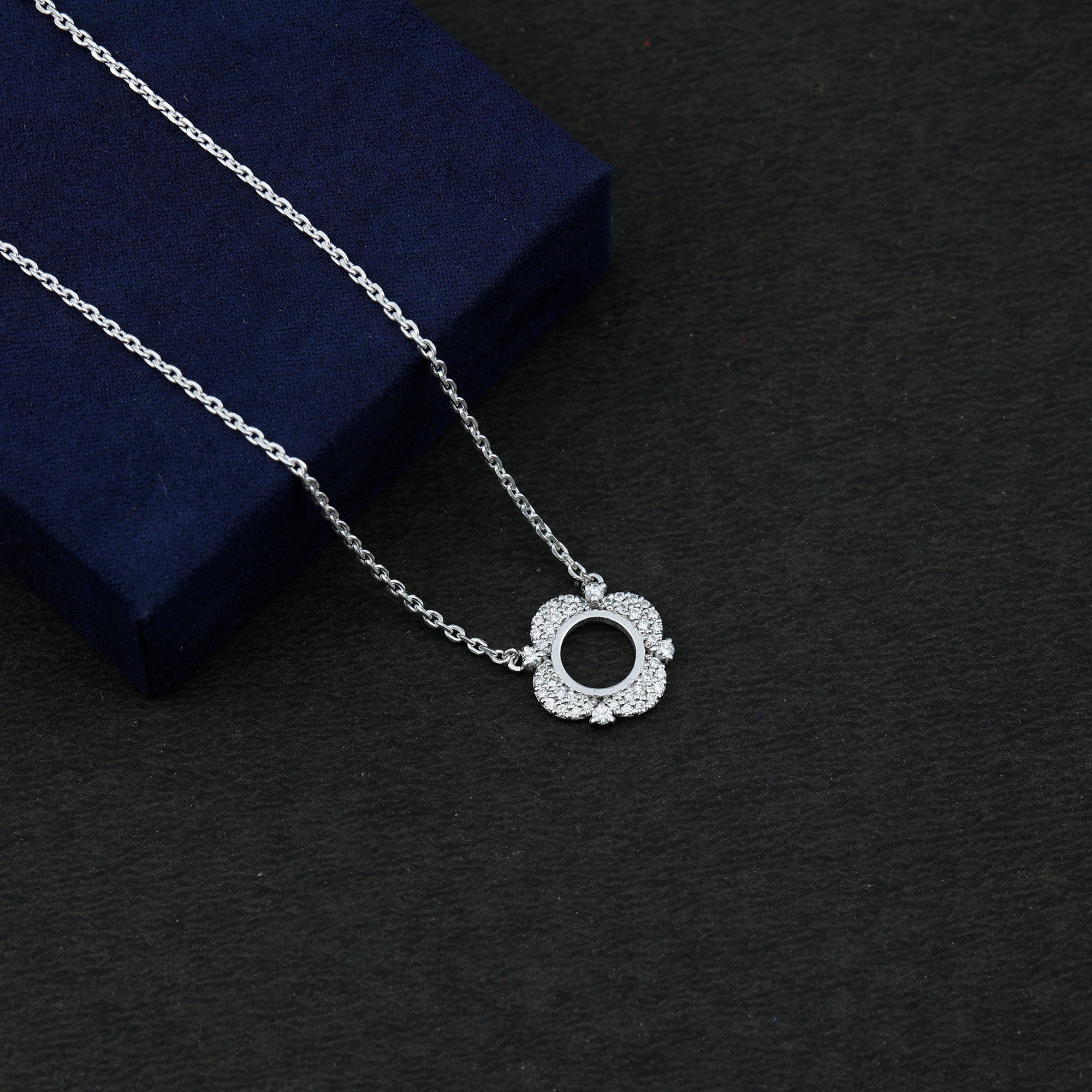 Certified Lab Grown Diamond Nature Inspired Necklace Lab - ( EF-VS ) - Rosec Jewels