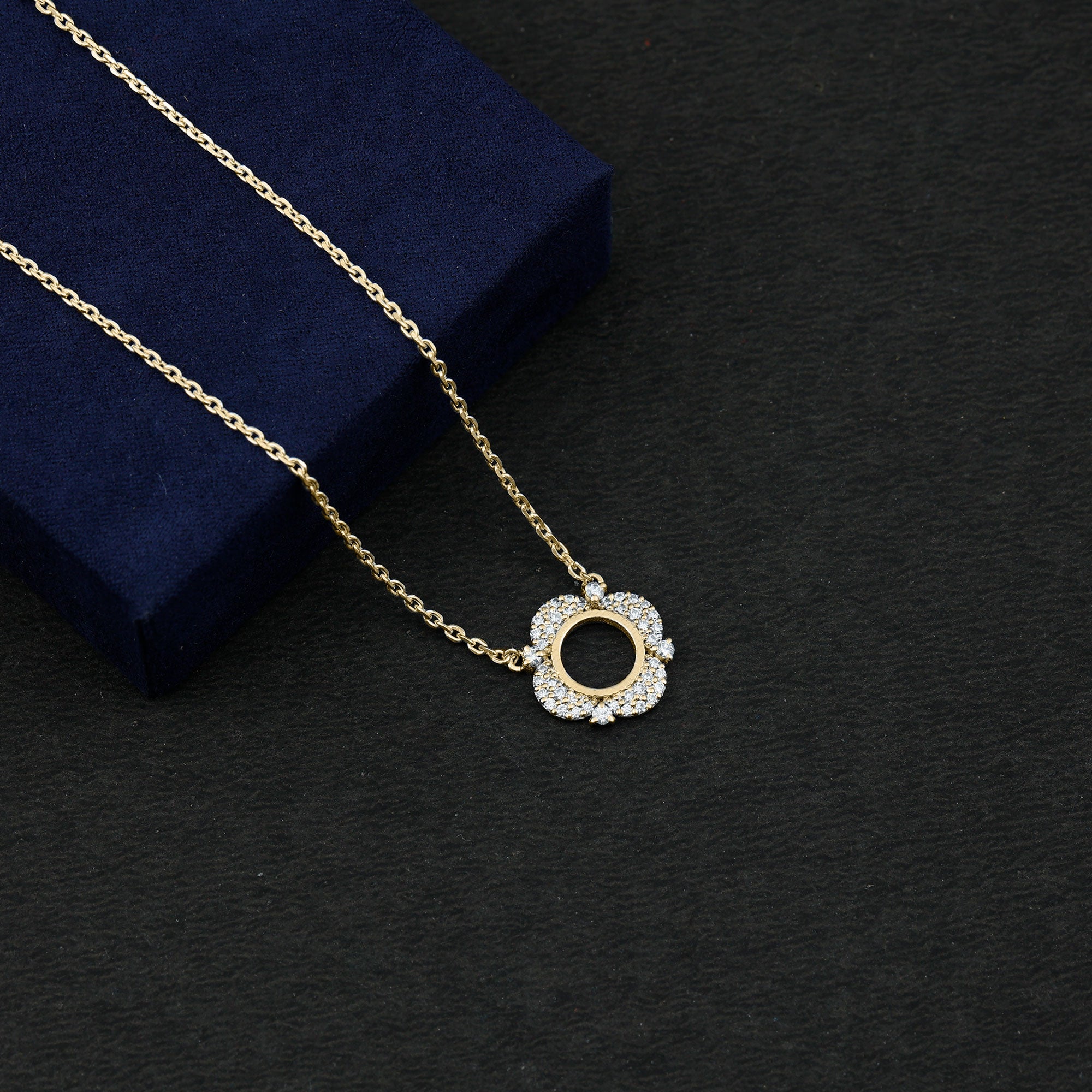 Certified Lab Grown Diamond Nature Inspired Necklace Lab - ( EF-VS ) - Rosec Jewels