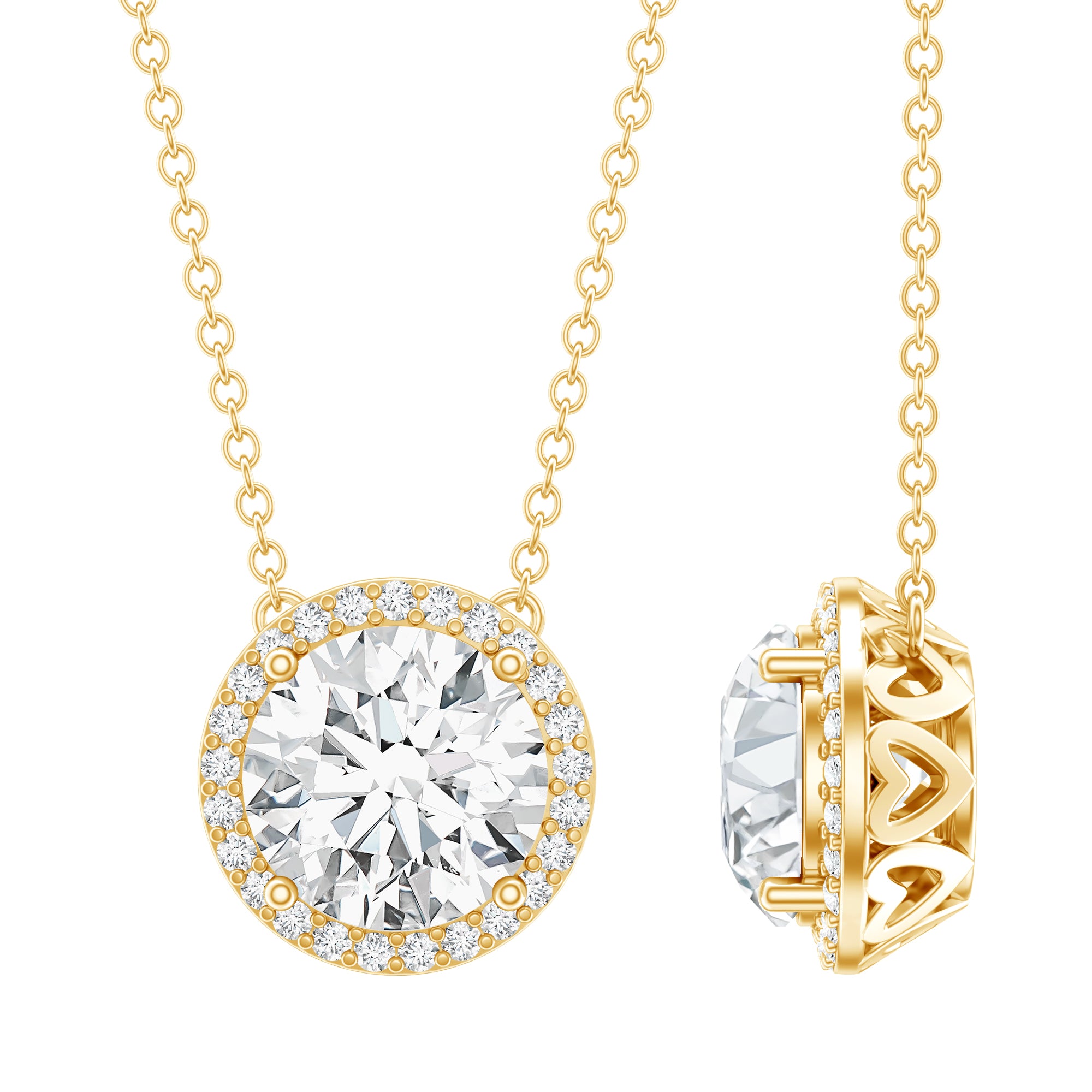 IGI Certified 5 Carat Lab Grown Diamond Wedding Necklace Lab - ( E-VS1 ) - Rosec Jewels