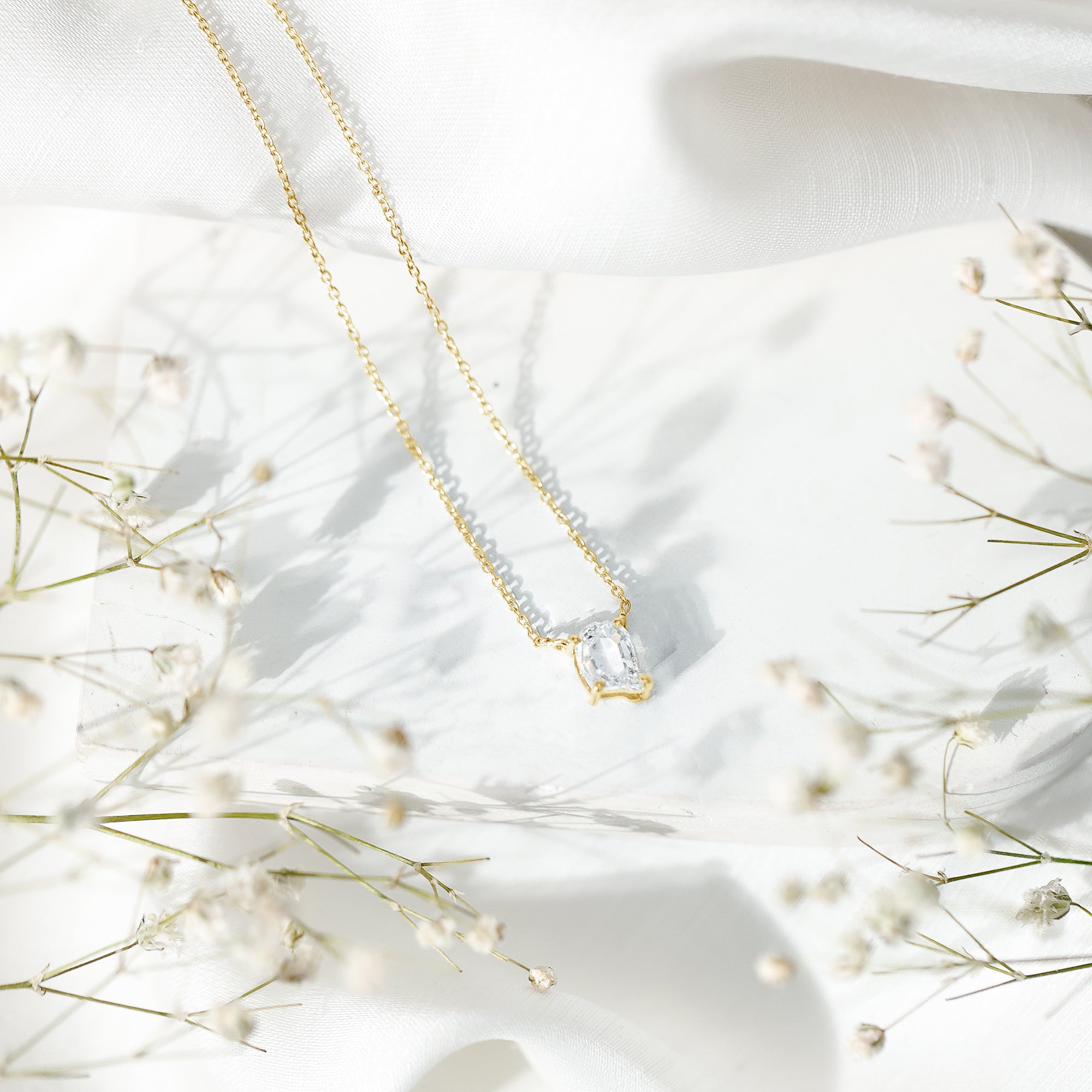 2 Carat Solitaire Lab Created Diamond Initial Q Necklace Lab - ( EF-VS ) - Rosec Jewels