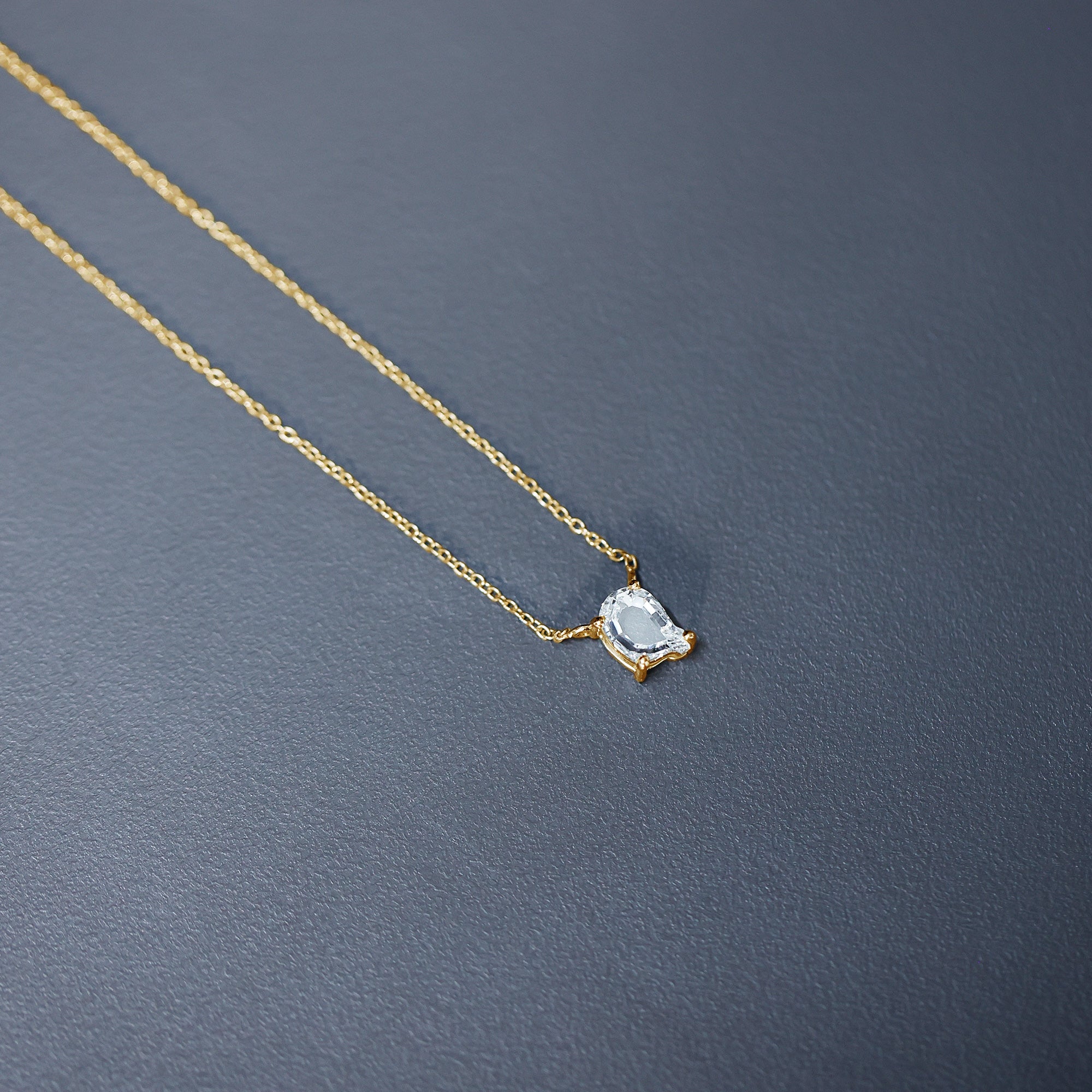 2 Carat Solitaire Lab Created Diamond Initial Q Necklace Lab - ( EF-VS ) - Rosec Jewels