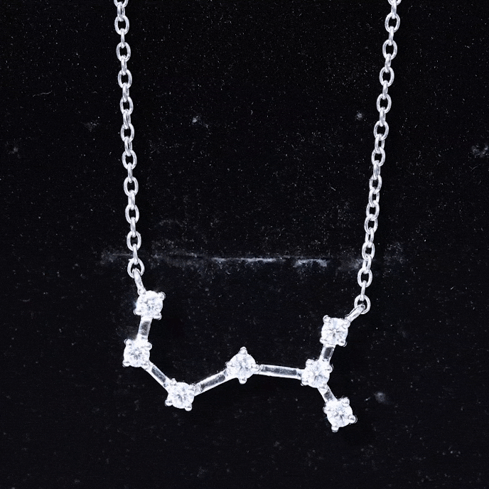 Certified Moissanite Constellation Scorpio Zodiac Necklace D-VS1 - Rosec Jewels