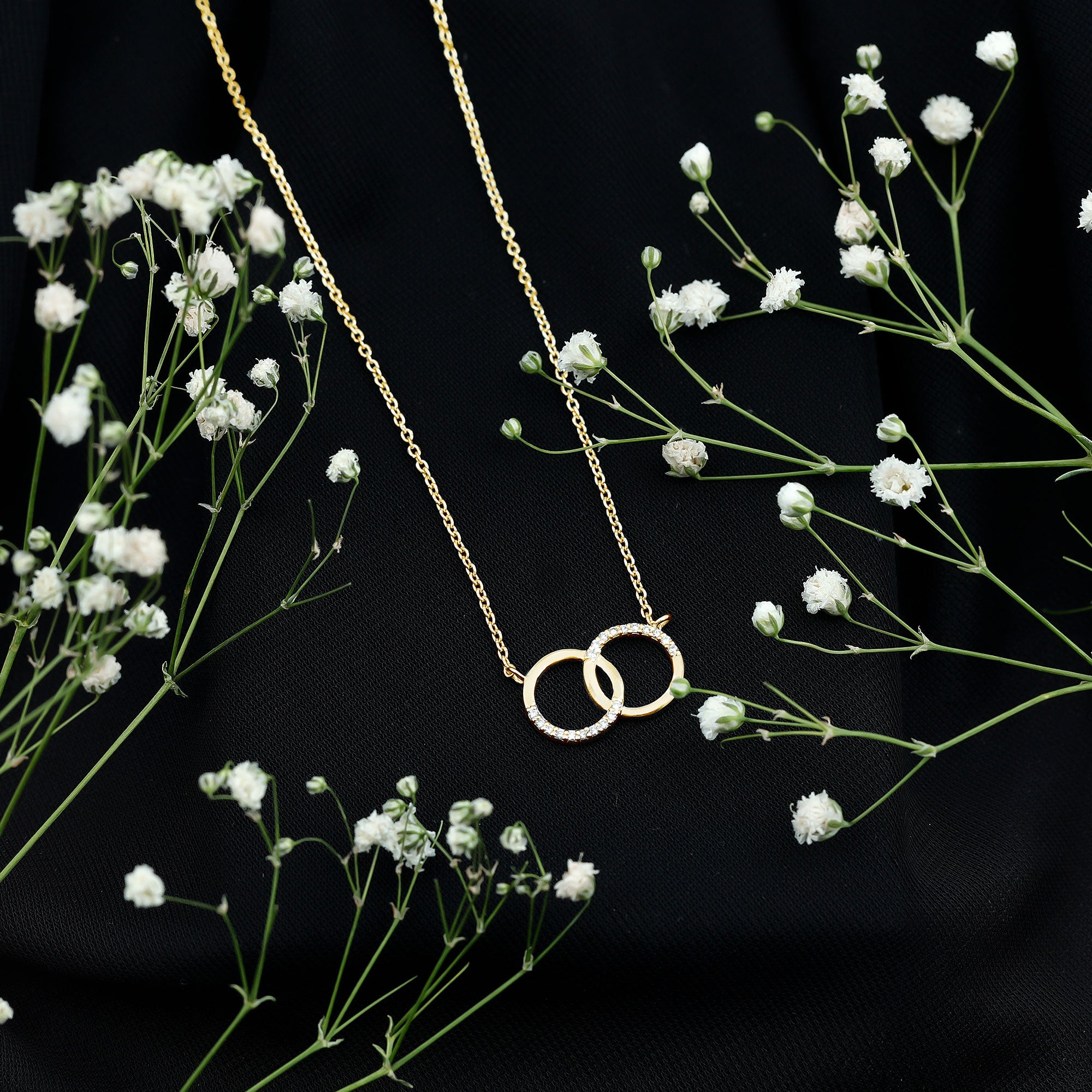 Certified Diamond Circle Pendant Necklace Lab - ( EF-VS ) - Rosec Jewels