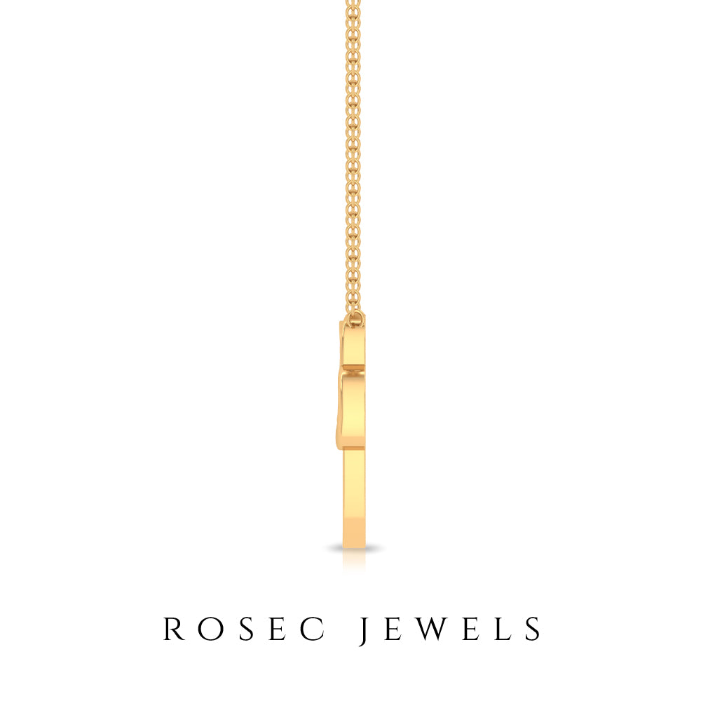 Rosec Jewels-1/4 CT Interlocking Heart Diamond Pendant in Gold