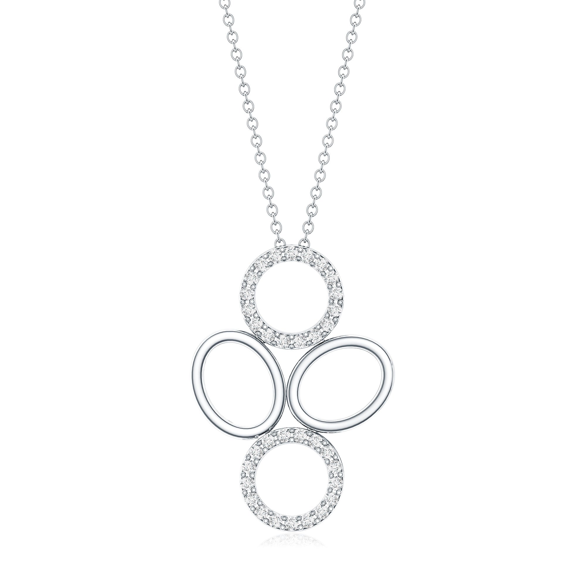 Certified Diamond Contemporary Necklace For Her Lab - ( EF-VS ) - Rosec Jewels