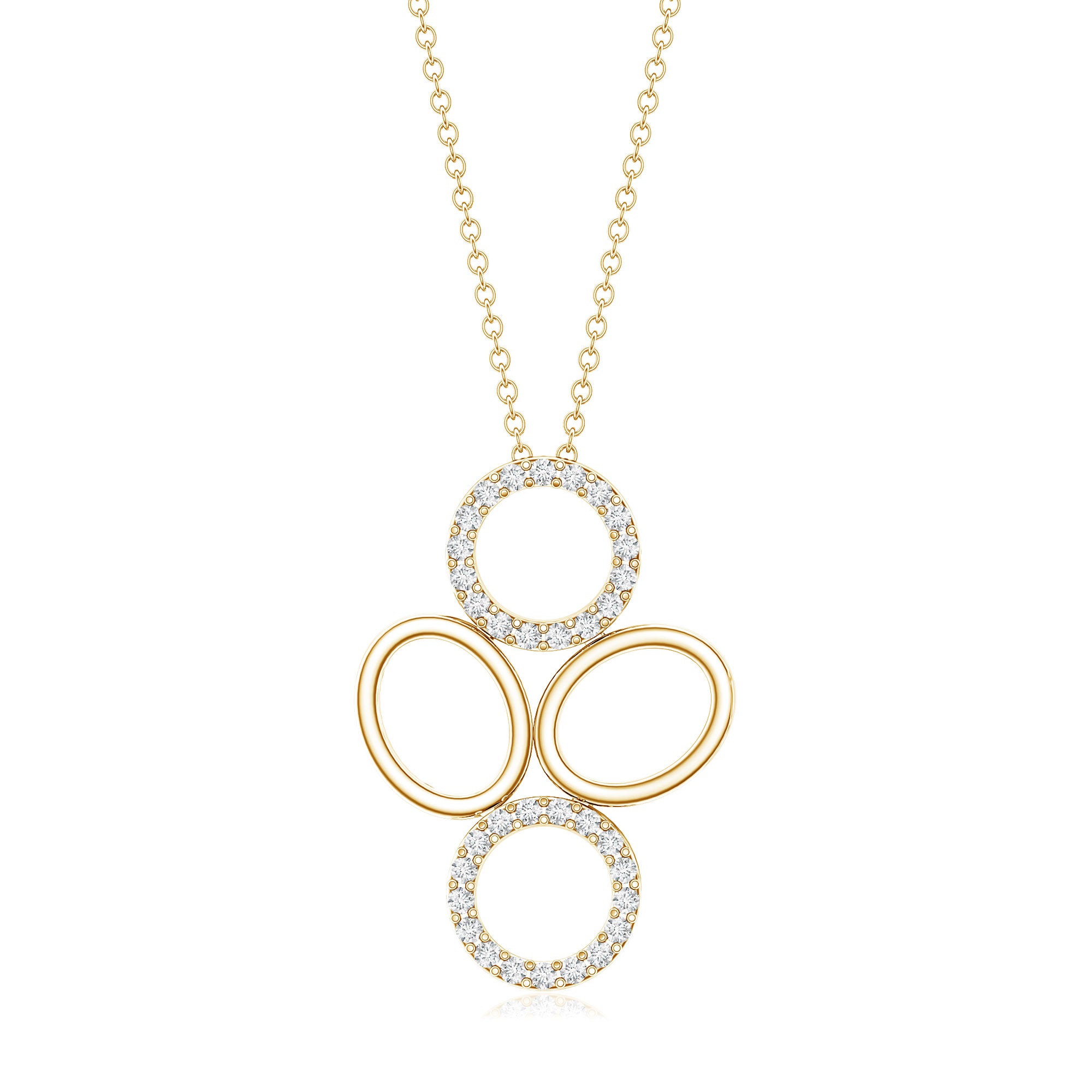 Certified Diamond Contemporary Necklace For Her Lab - ( EF-VS ) - Rosec Jewels
