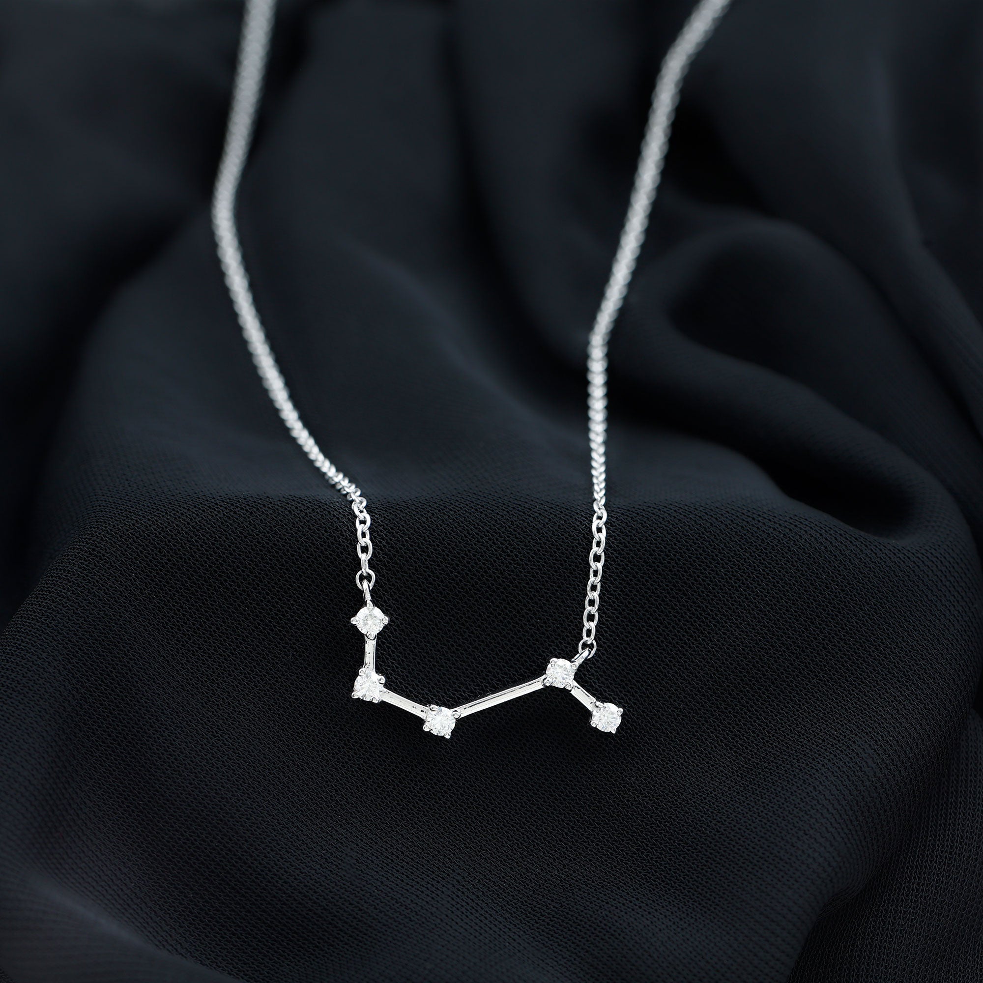 Moissanite Aries Constellation Necklace for Women D-VS1 - Rosec Jewels