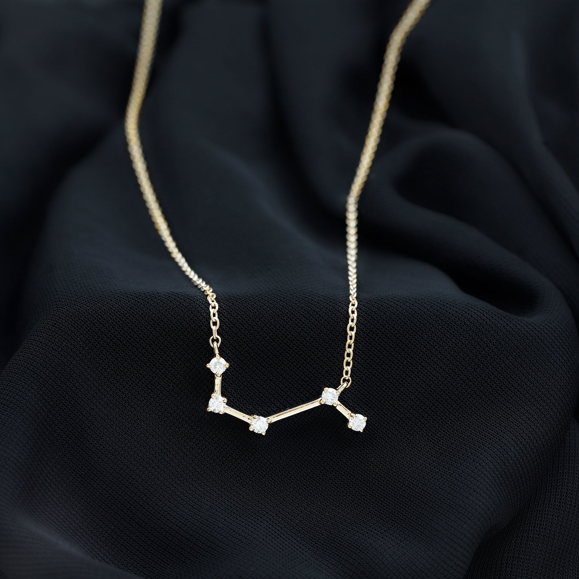 Moissanite Aries Constellation Necklace for Women D-VS1 - Rosec Jewels