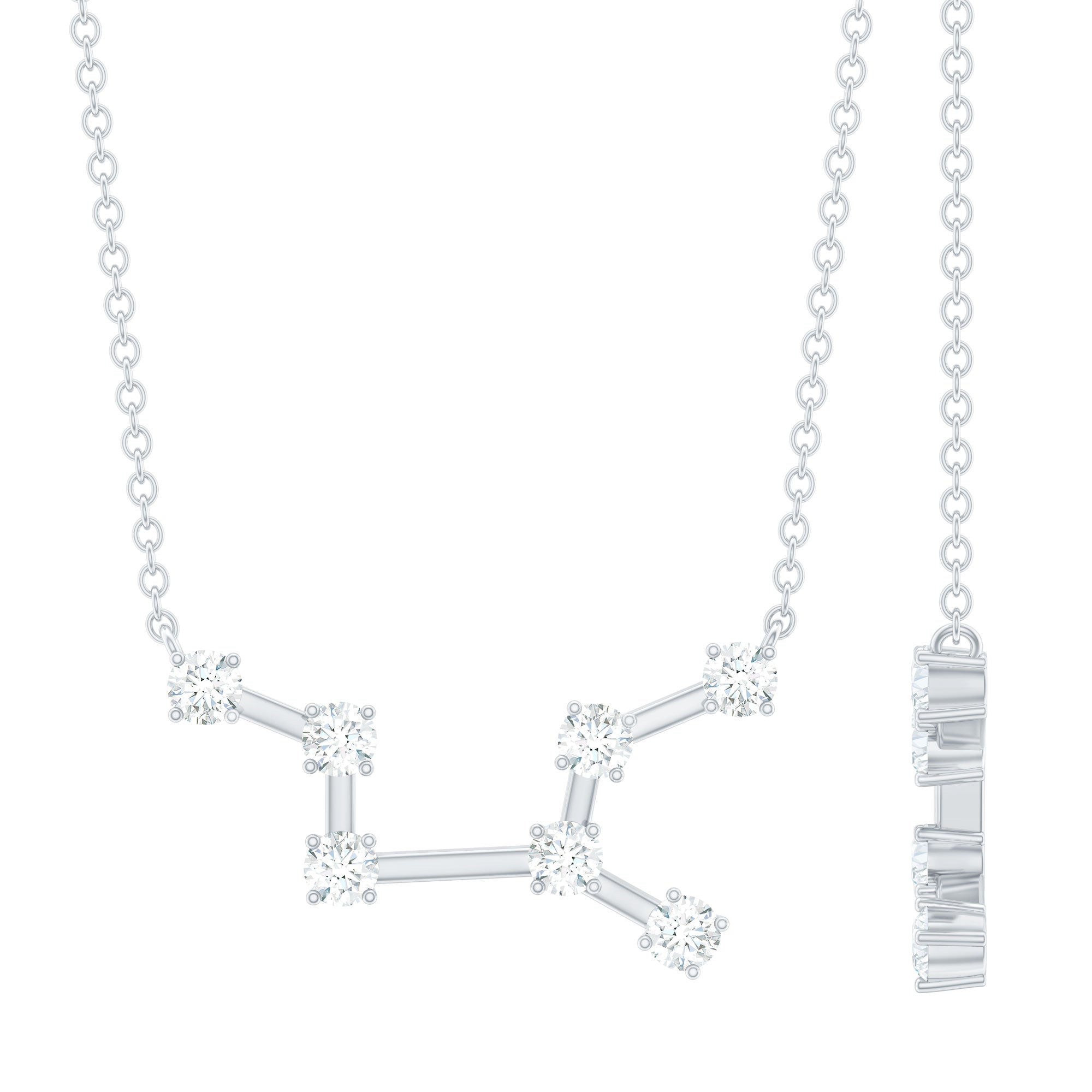 Collier Constellation du Zodiaque Vierge Moissanite