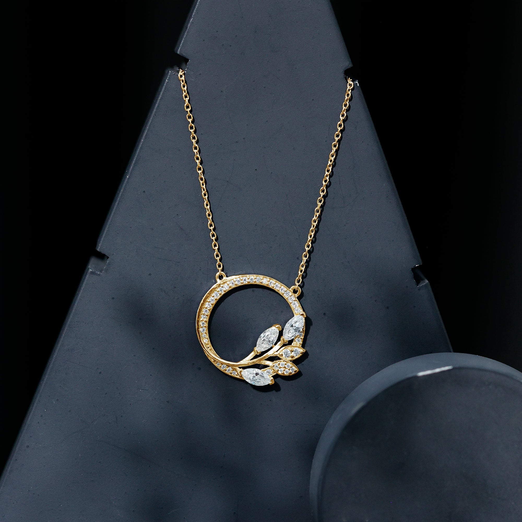 Nature Inspired Lab Grown Diamond Eternity Necklace Lab - ( EF-VS ) - Rosec Jewels